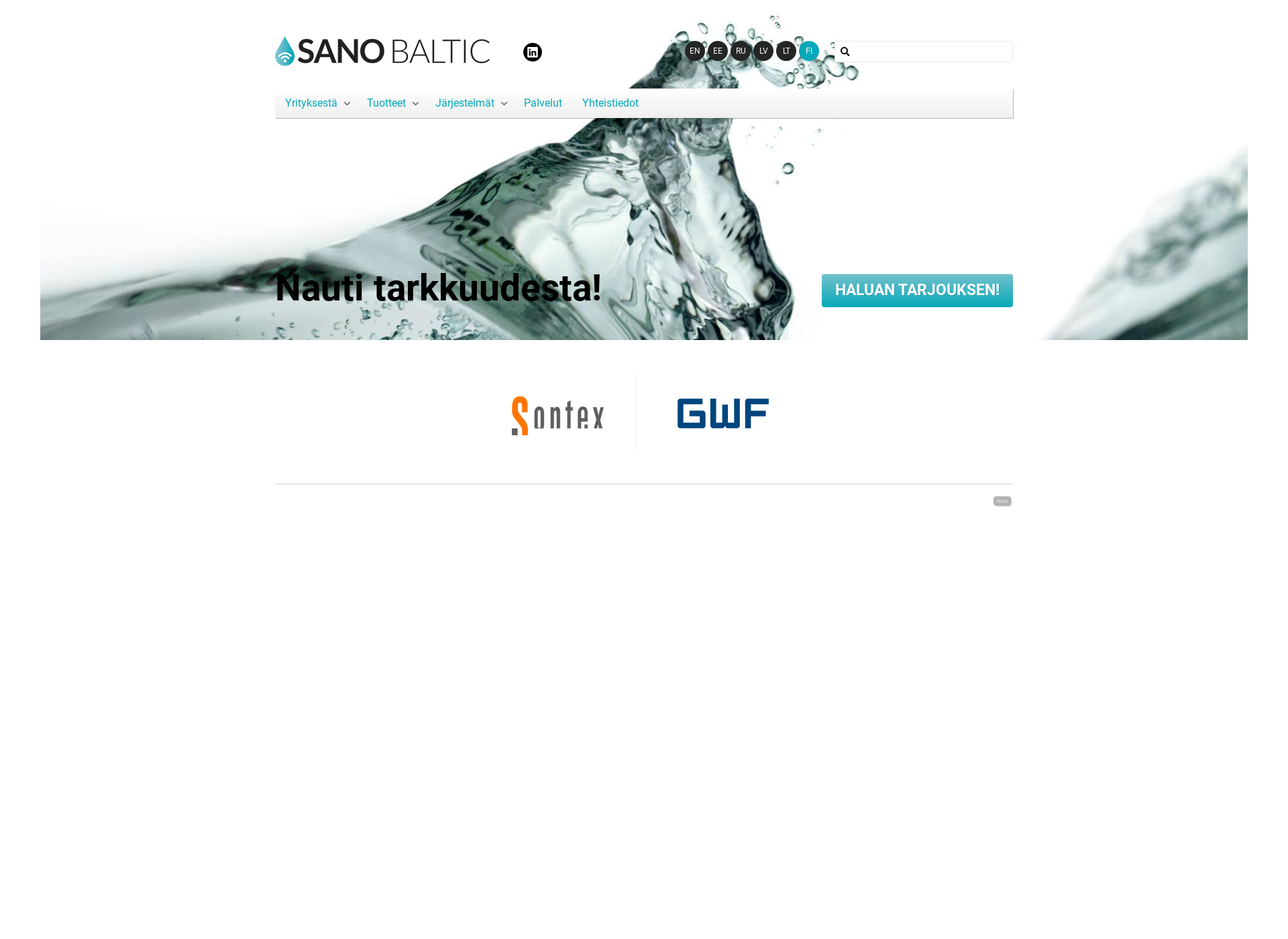 Screenshot for sanonordic.fi