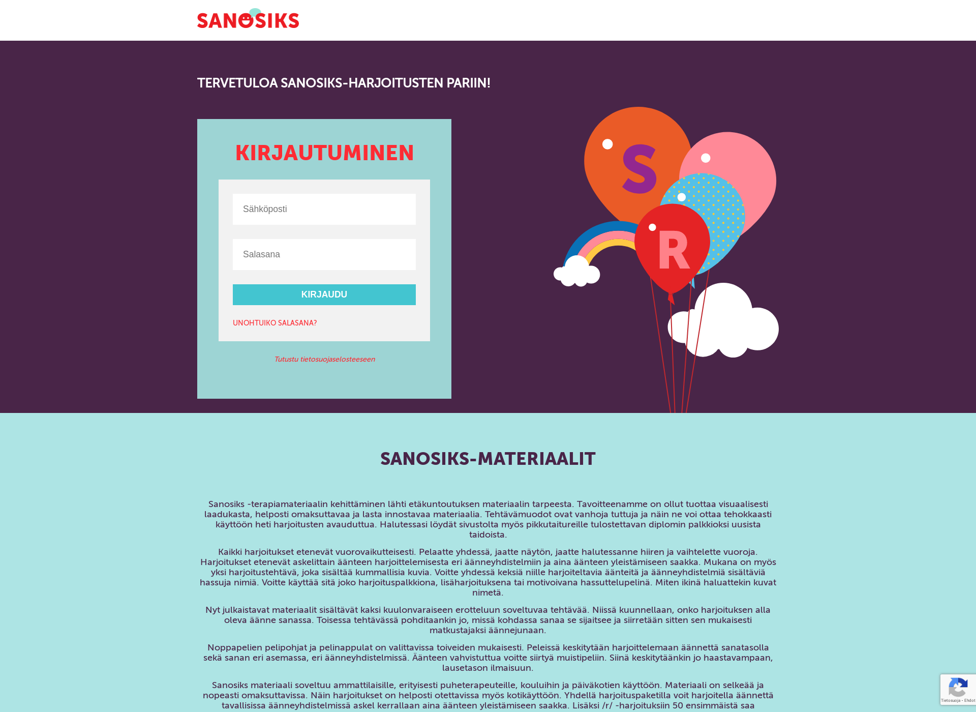 Screenshot for sanosiks.fi