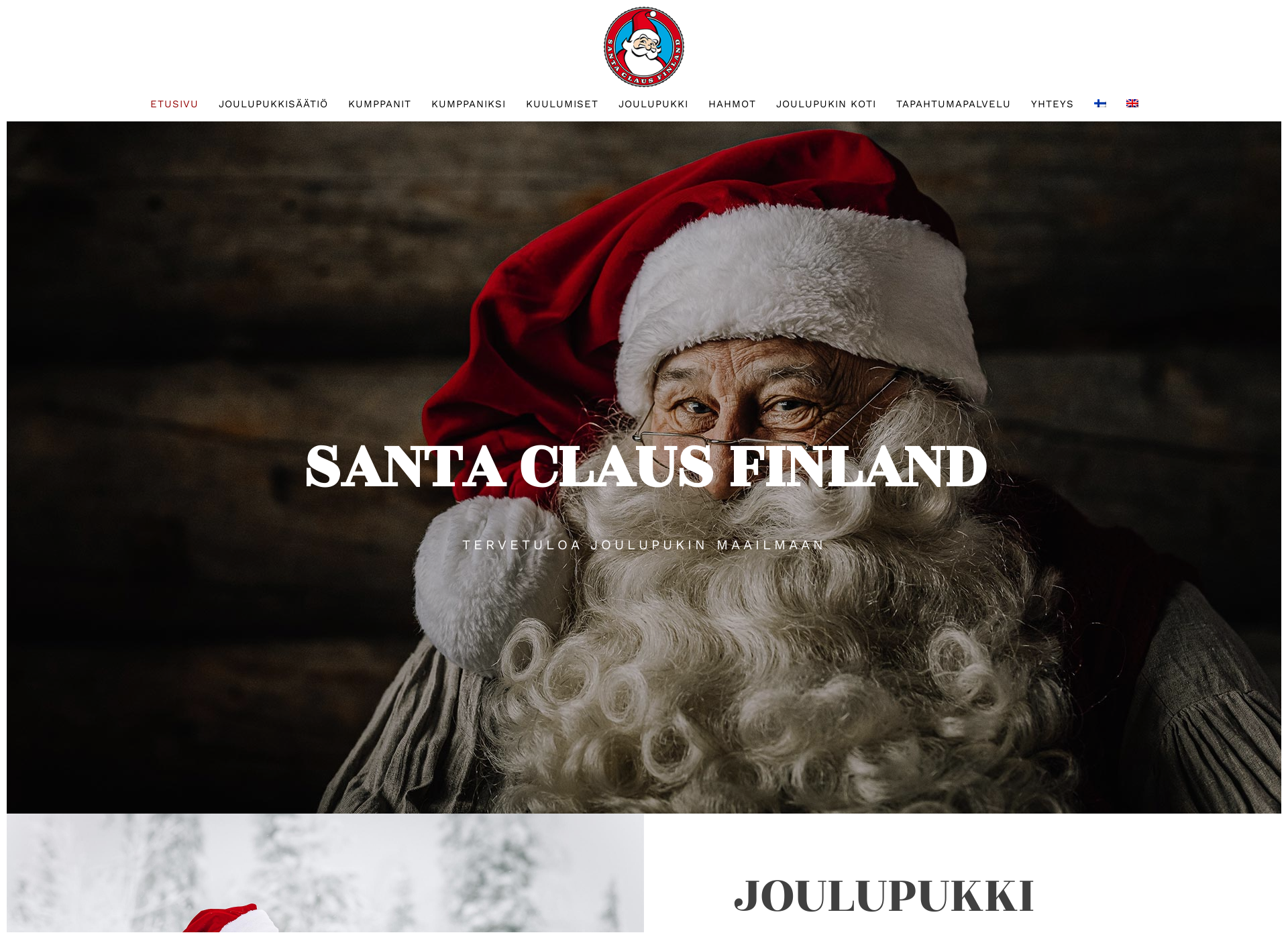 Skärmdump för santaclauslicensing.fi