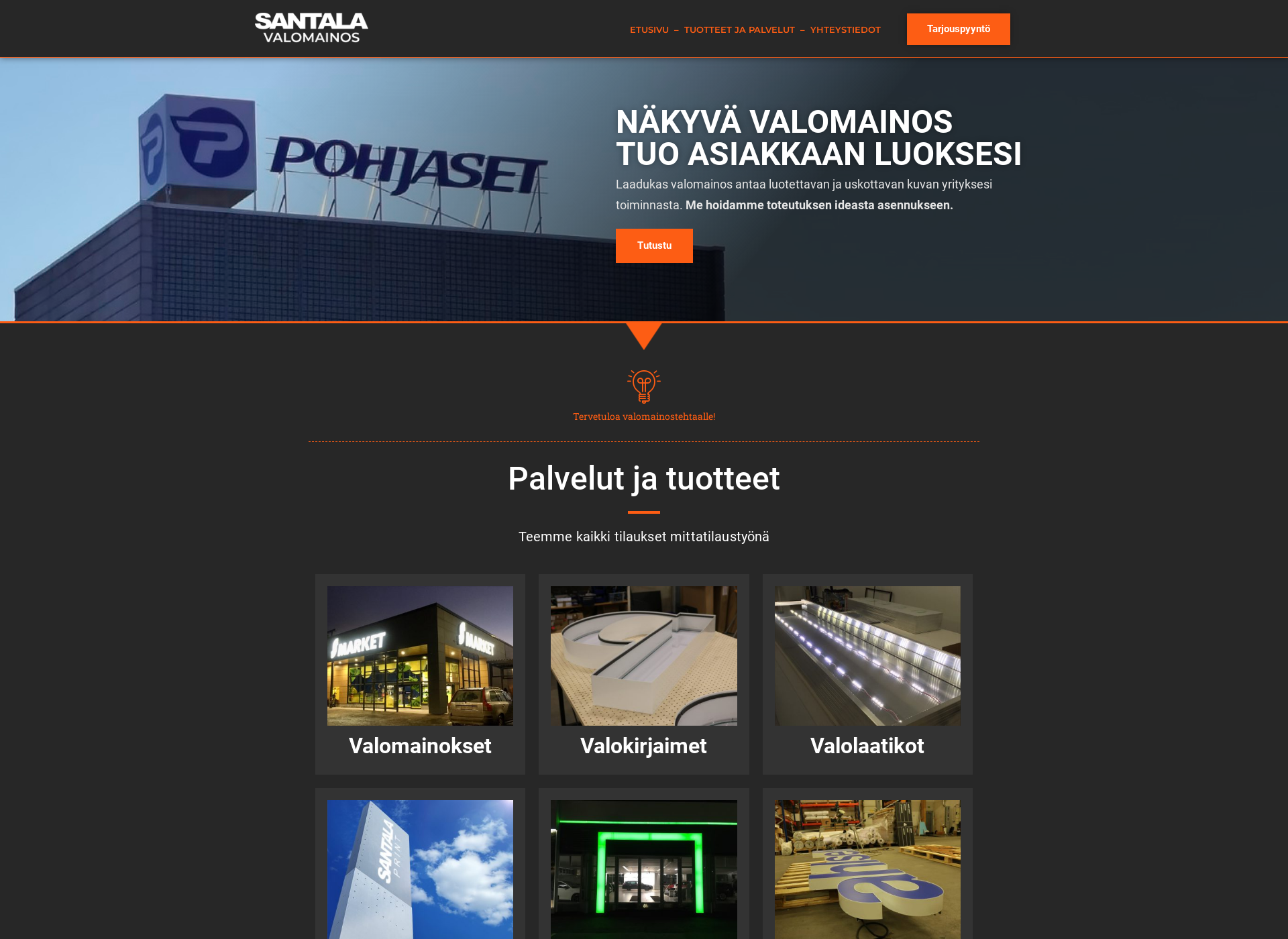 Screenshot for santalavalomainos.fi