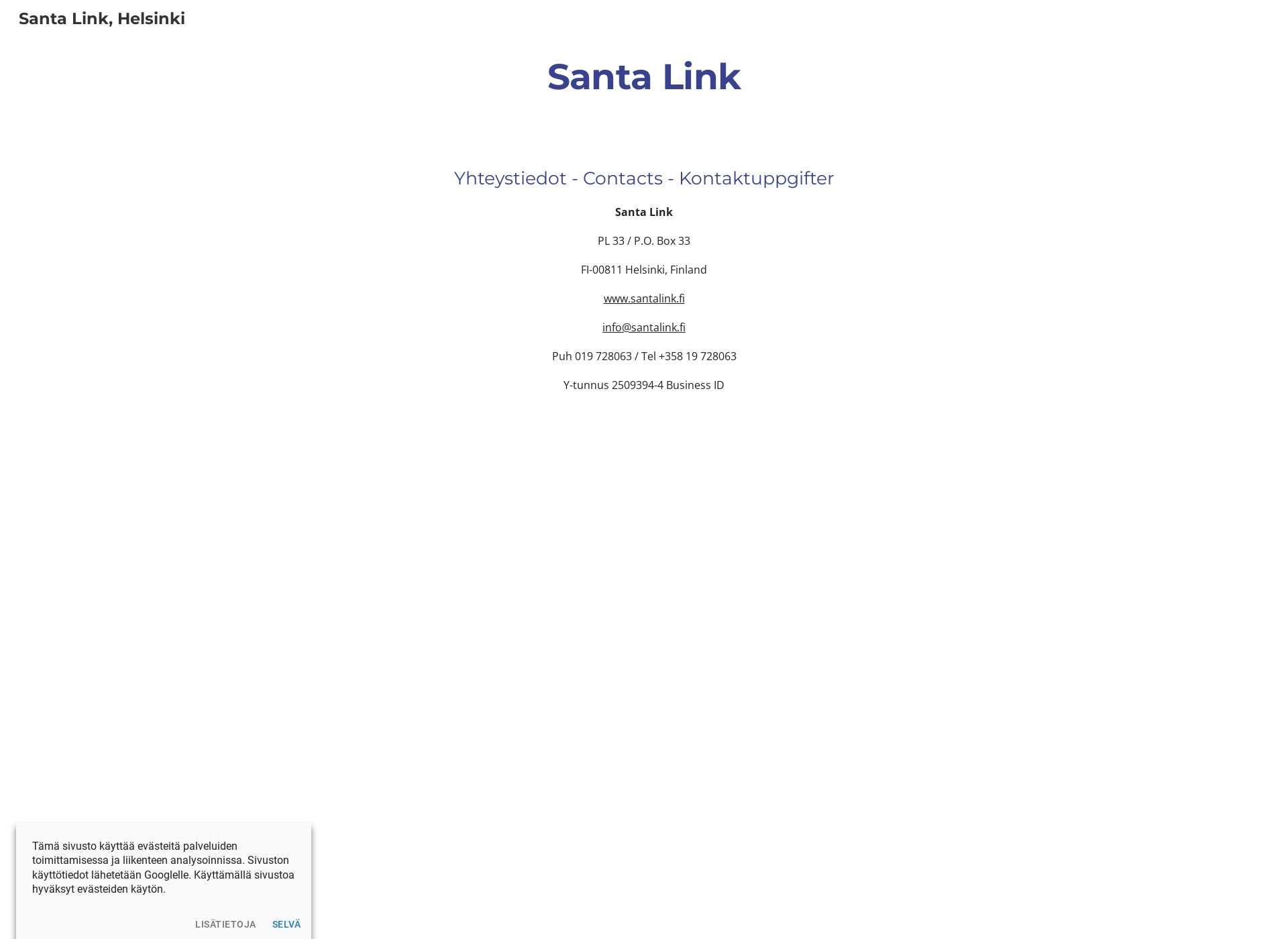 Screenshot for santalink.fi