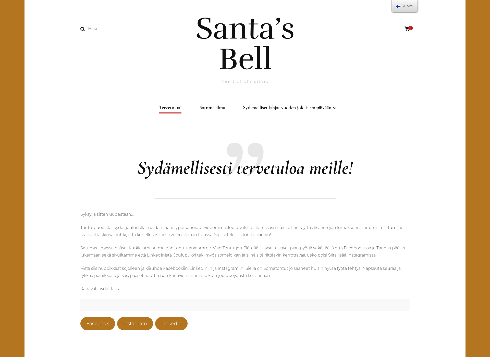 Screenshot for santasbell.fi