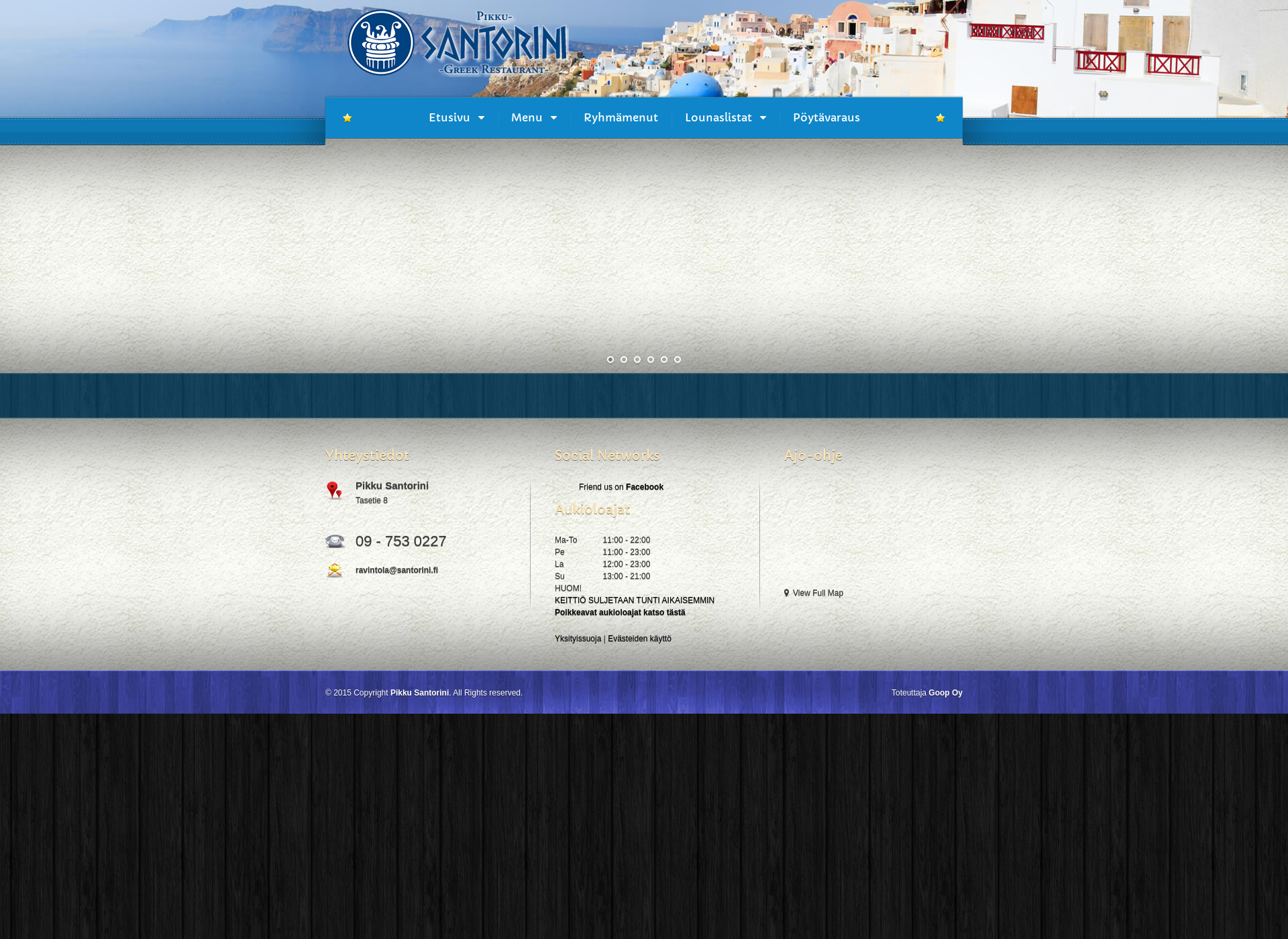 Screenshot for santorini.fi