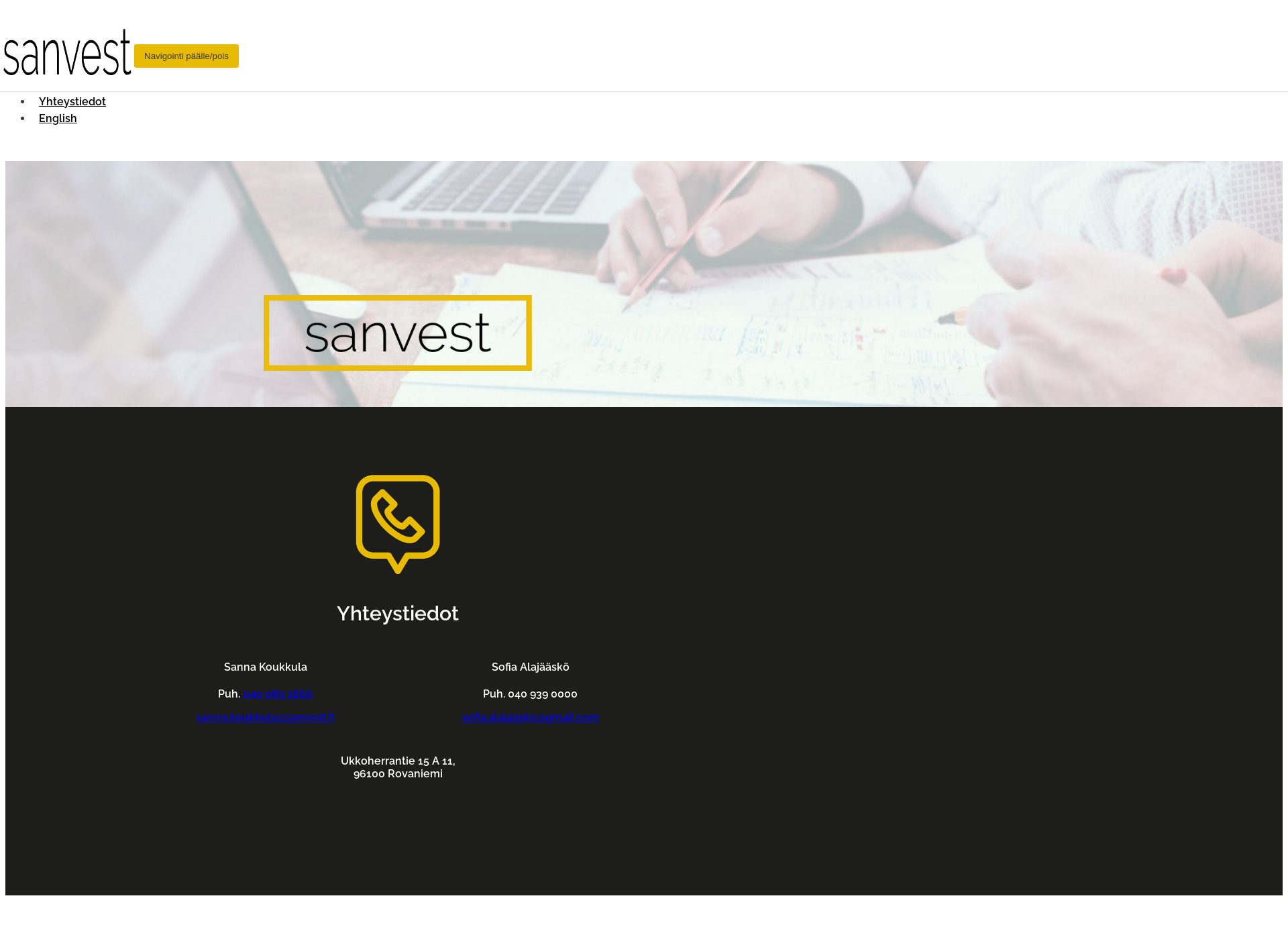 Screenshot for sanvest.fi