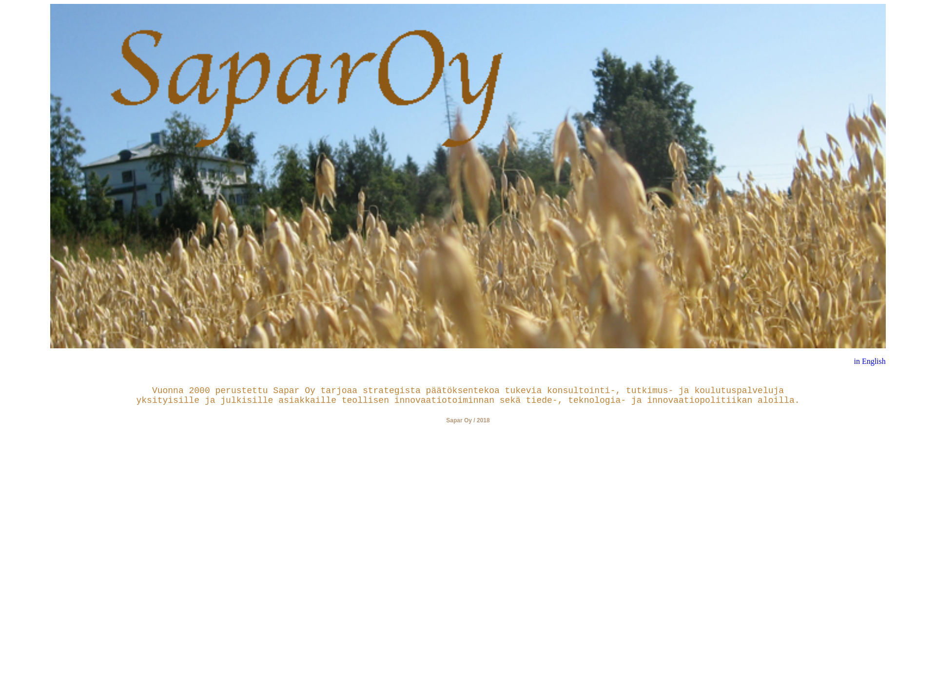 Screenshot for sapar.fi