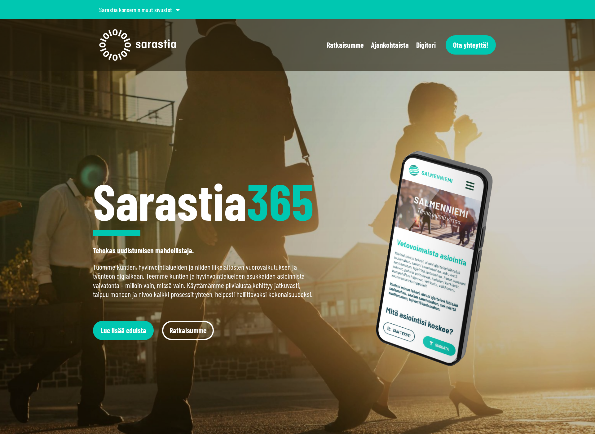 Skärmdump för sarastia365.fi