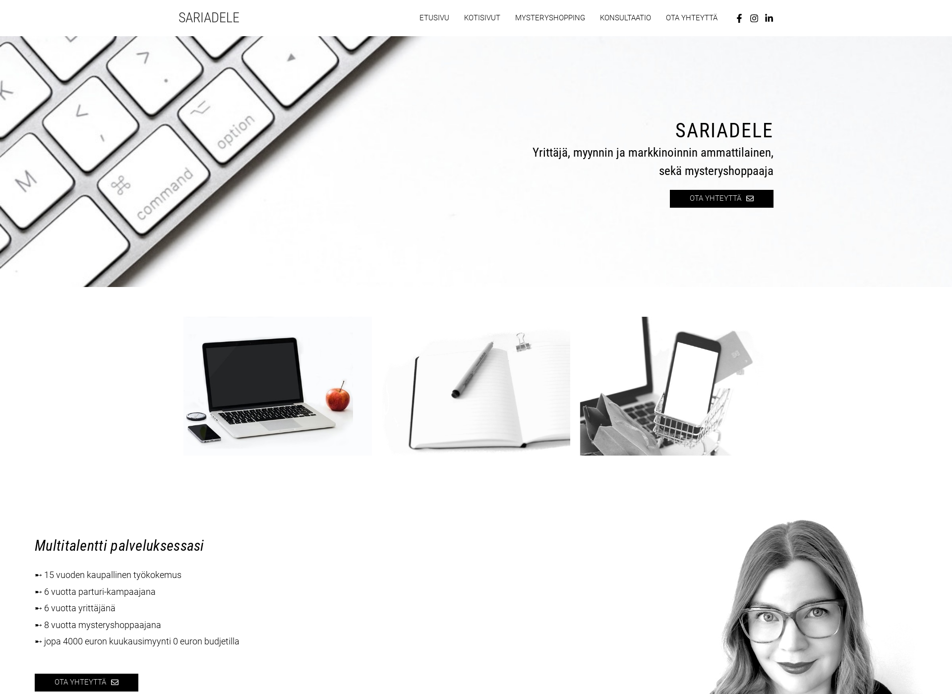 Screenshot for sariadele.fi