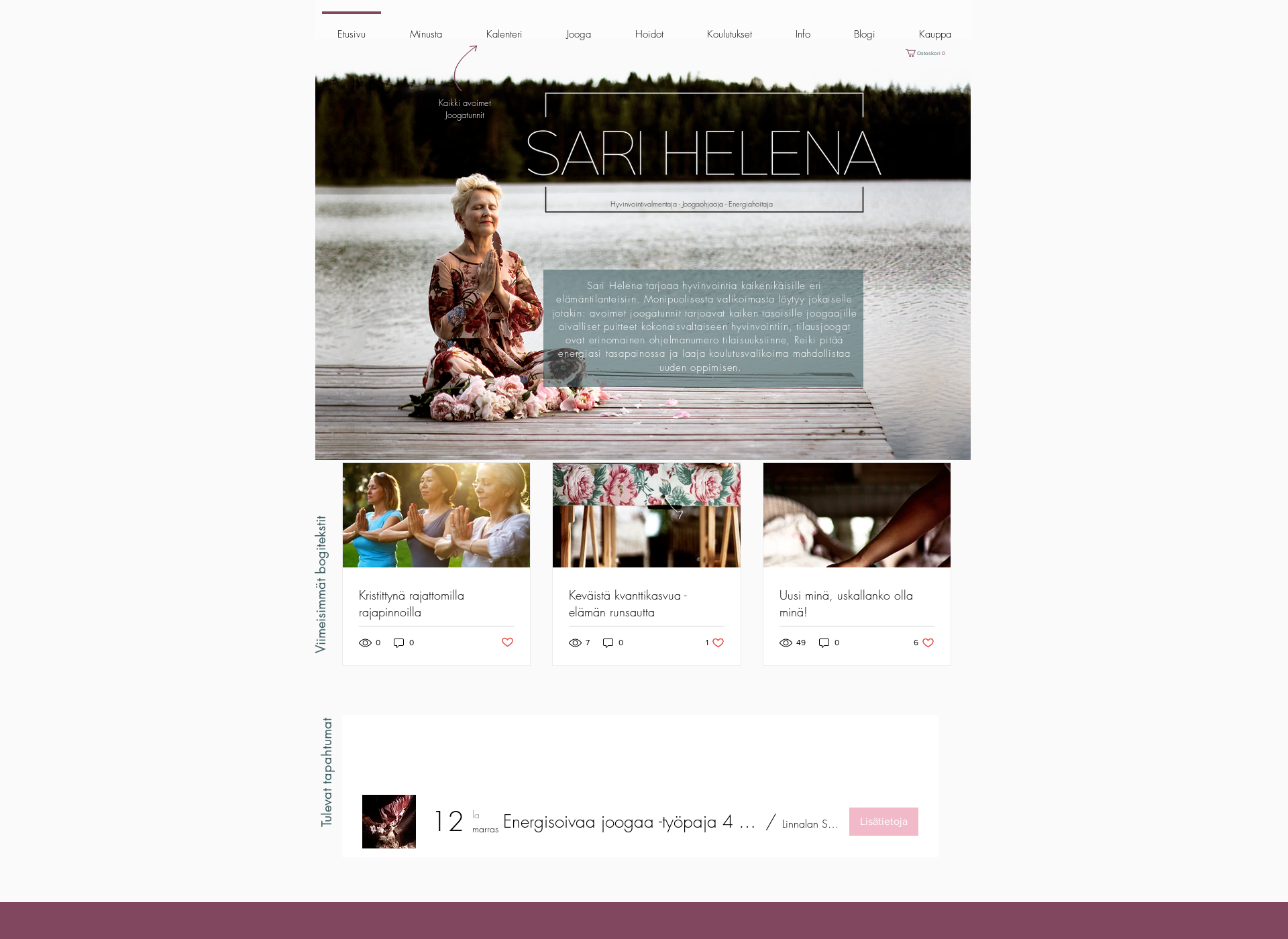 Skärmdump för sarihelena.fi