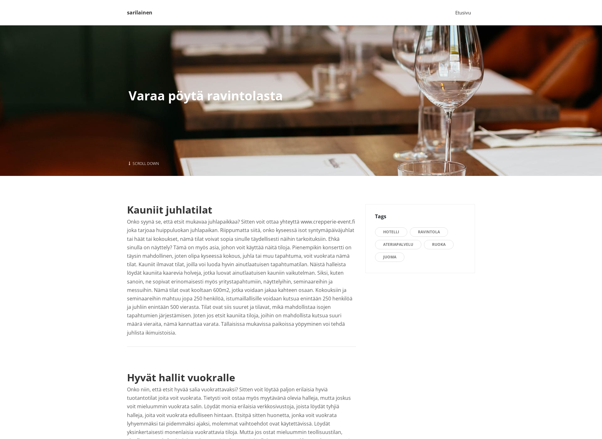Screenshot for sarilainen.fi