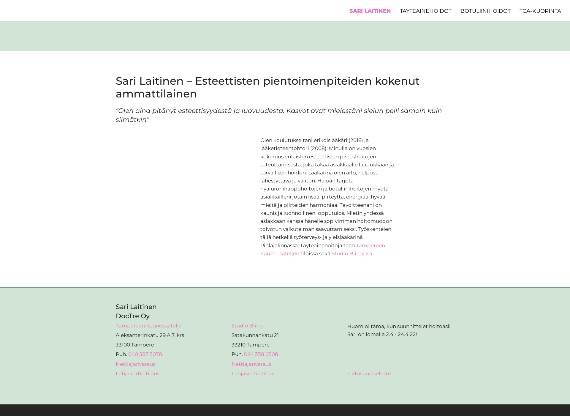 Screenshot for sarilaitinen.fi
