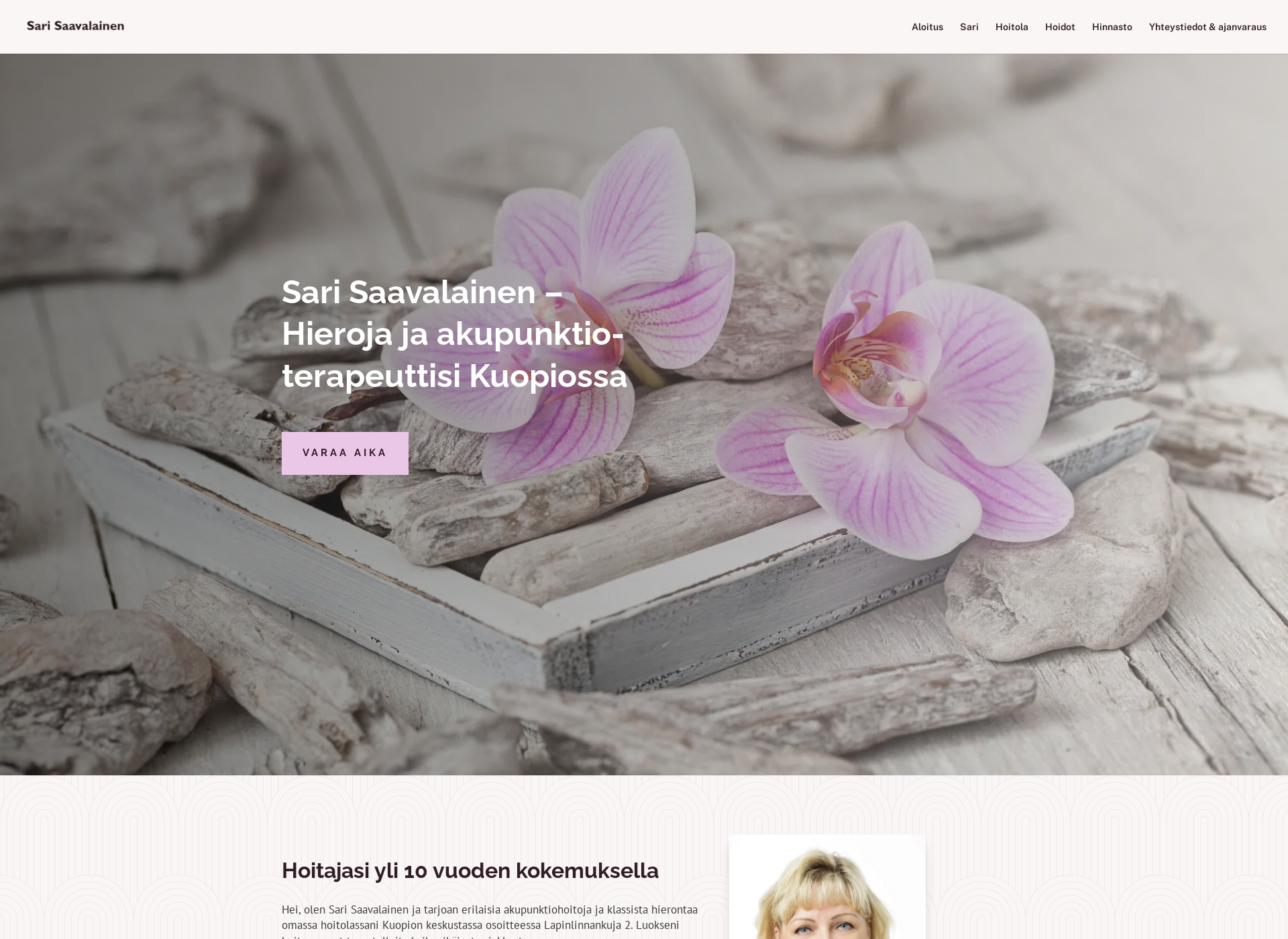 Skärmdump för sarisaavalainen.fi
