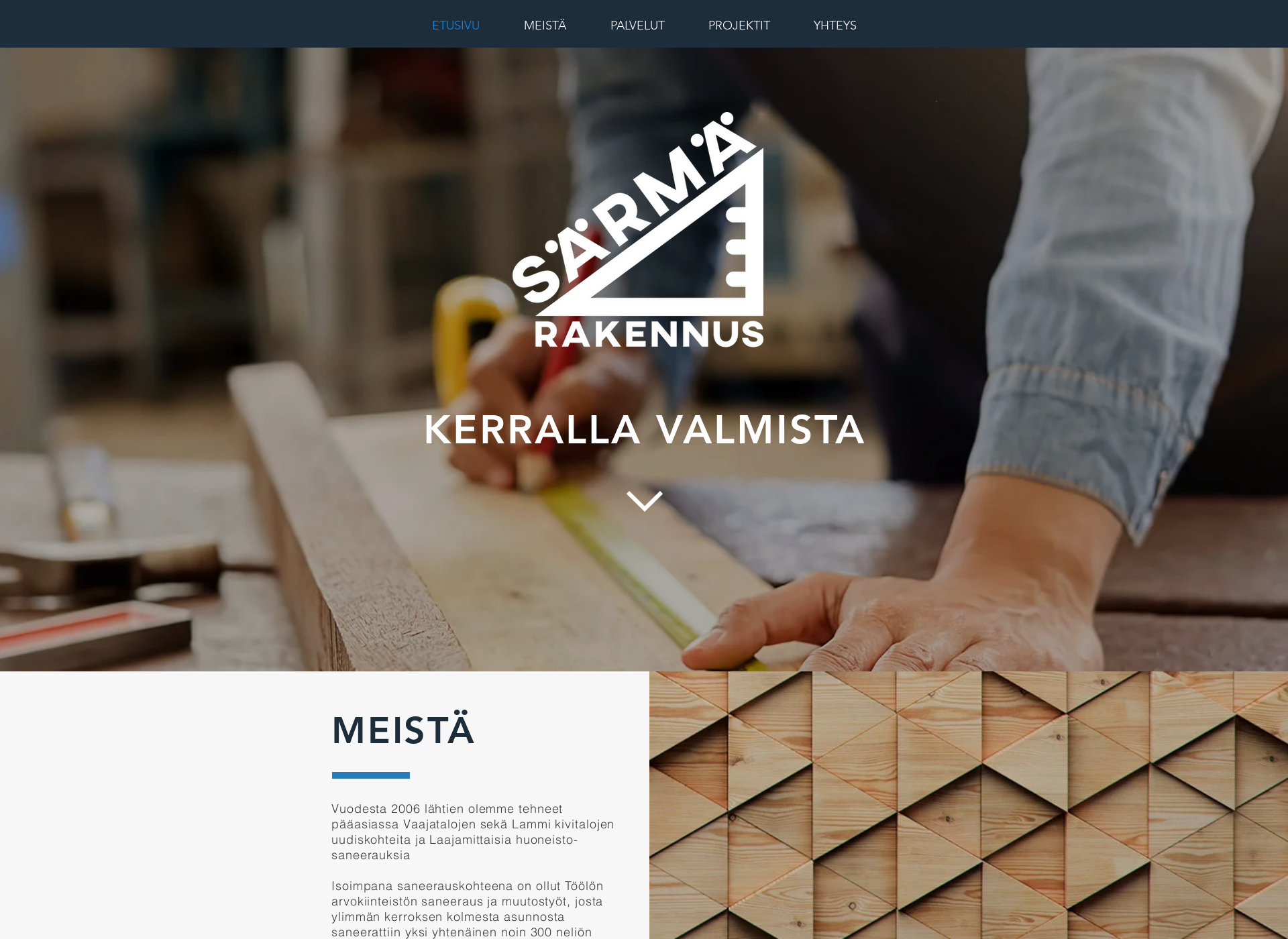 Screenshot for sarmarakennus.fi