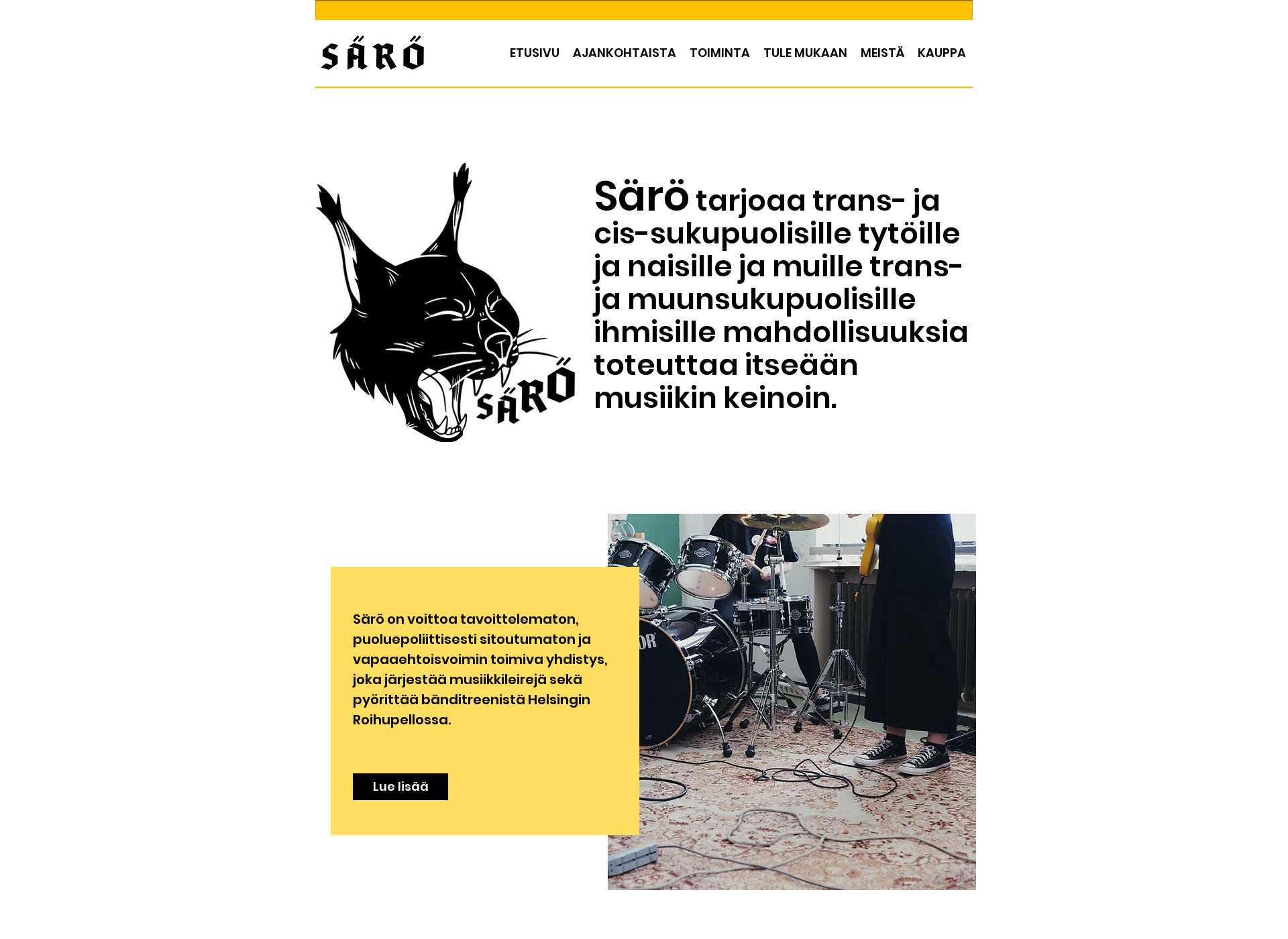 Näyttökuva saromusiikki.fi