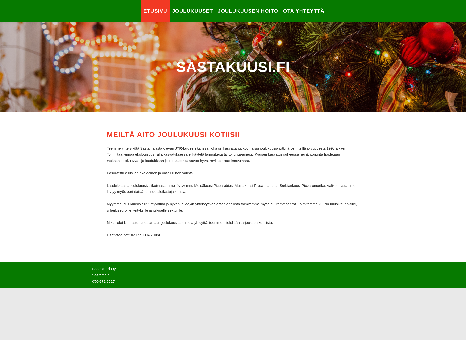 Skärmdump för sastakuusi.fi