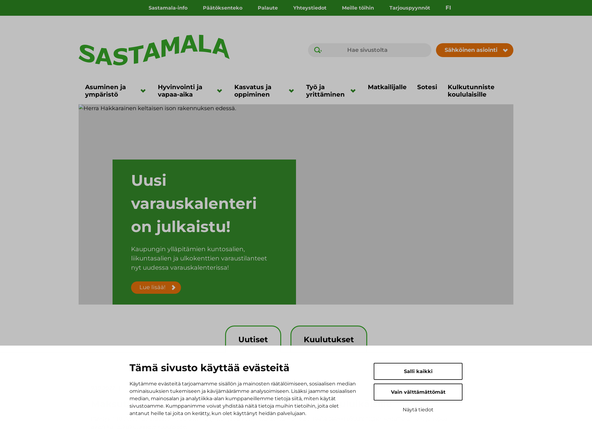 Skärmdump för sastamala.fi