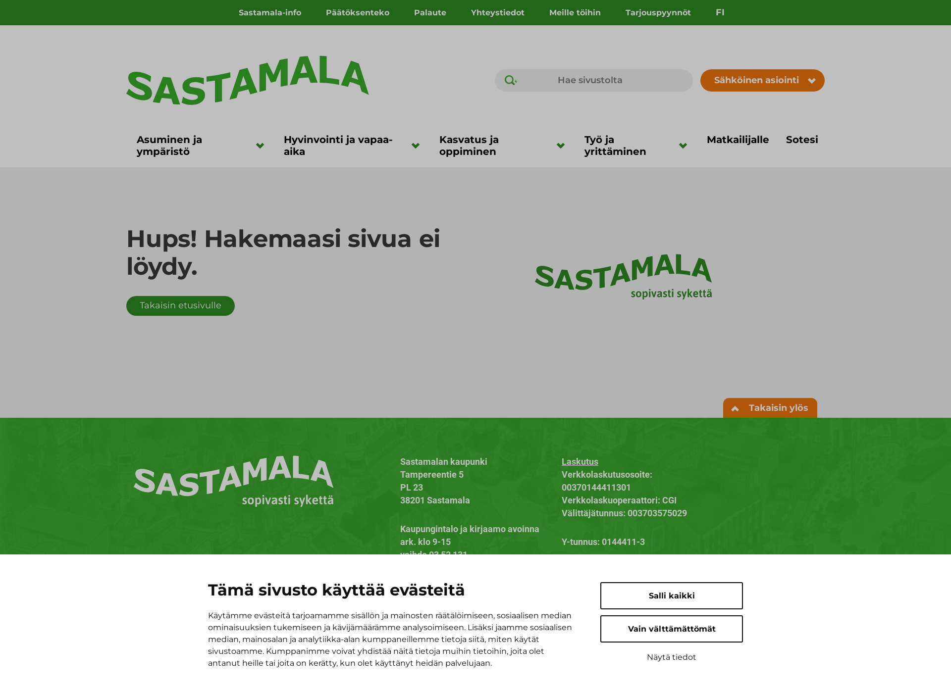Screenshot for sastamalamessut.fi