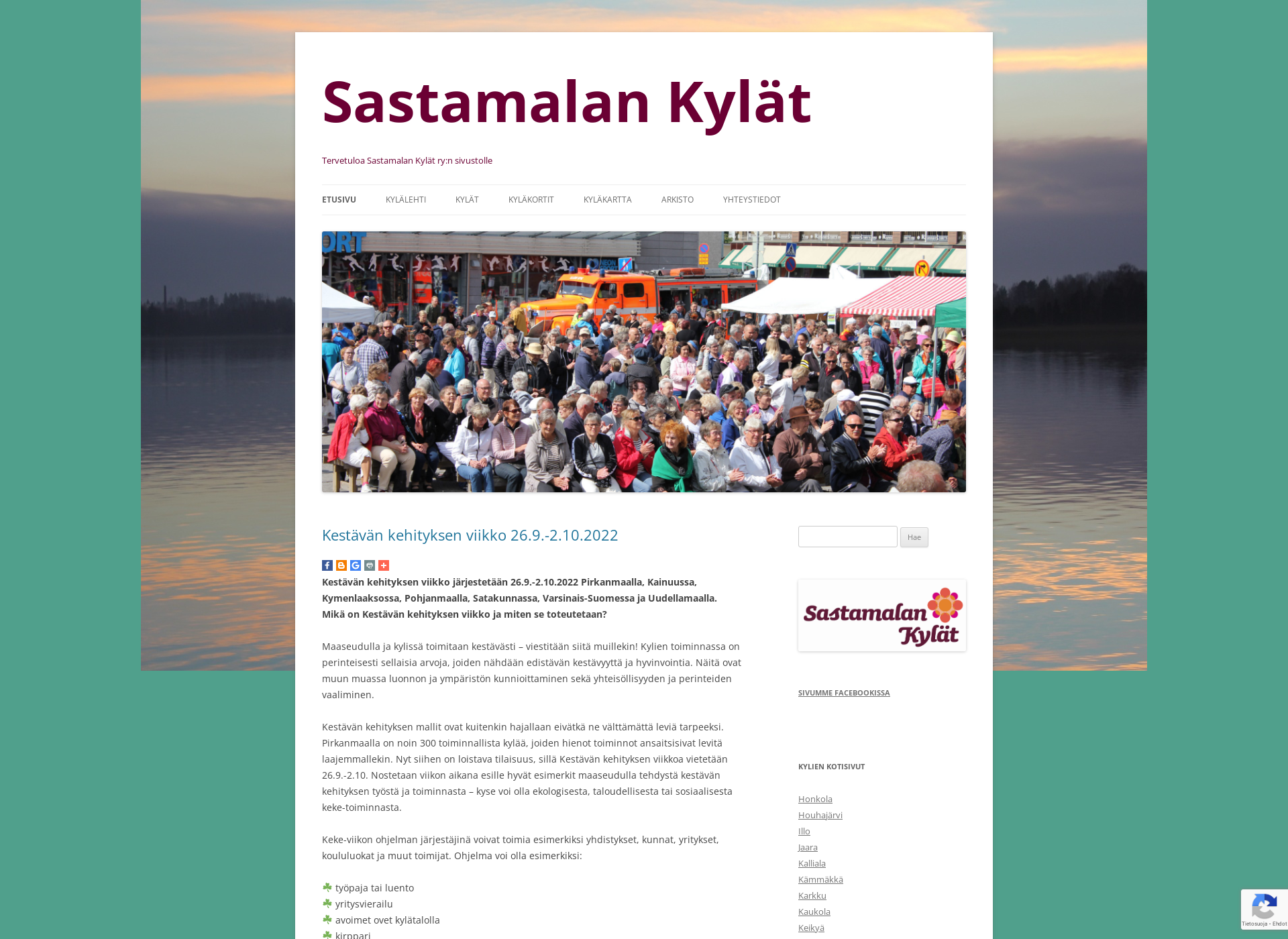 Skärmdump för sastamalankylat.fi