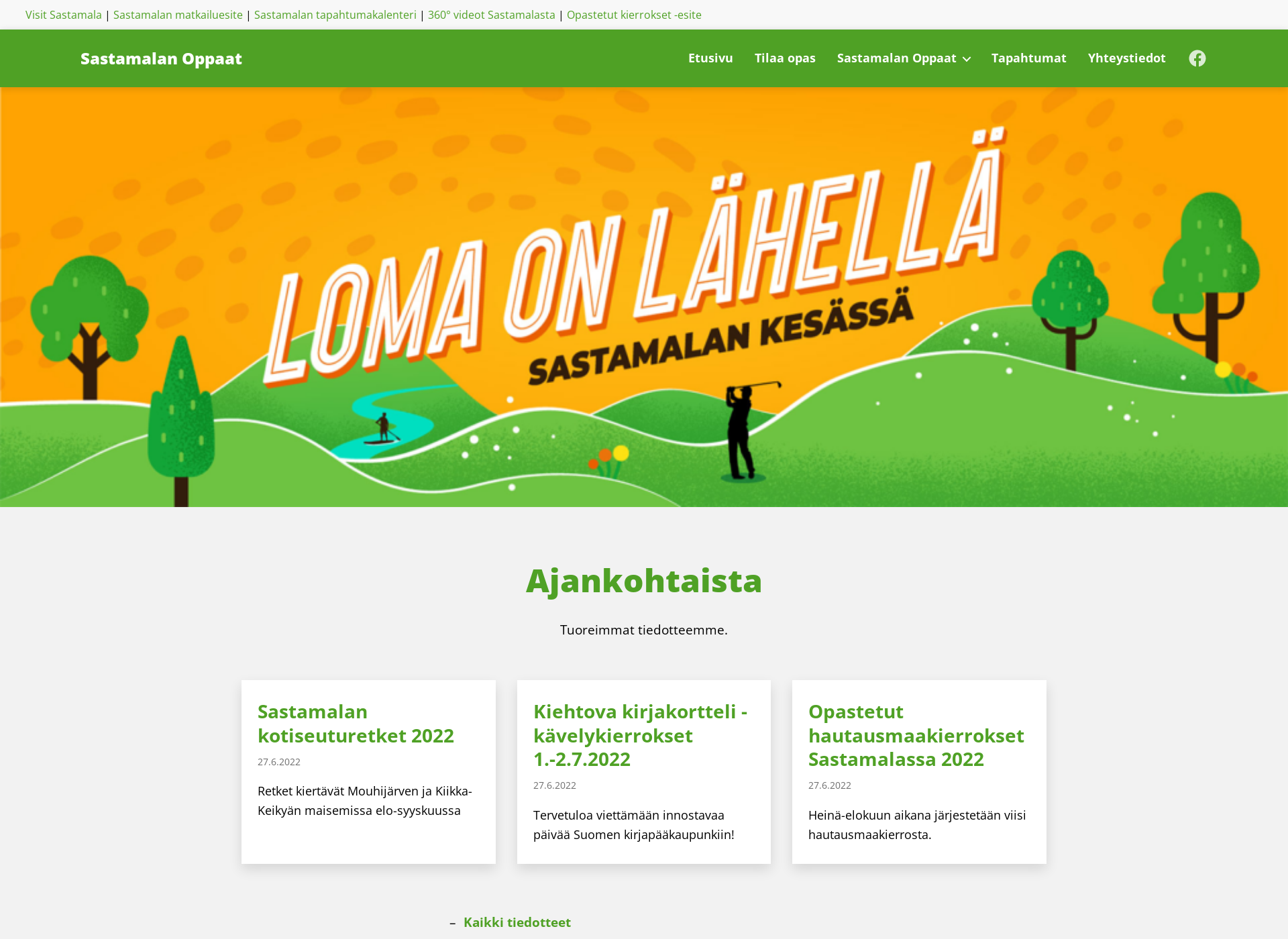 Screenshot for sastamalanoppaat.fi