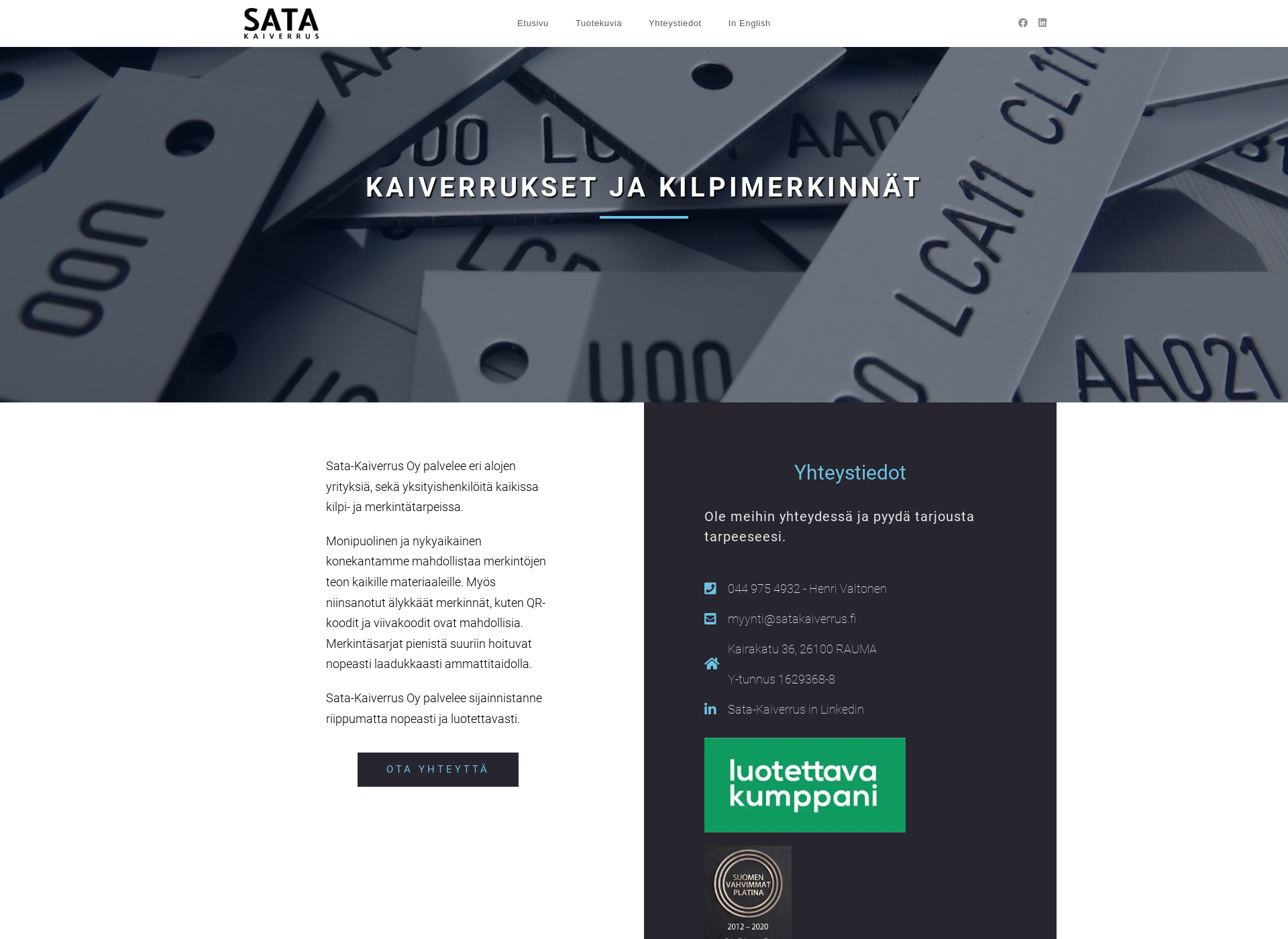 Screenshot for satakaiverrus.fi