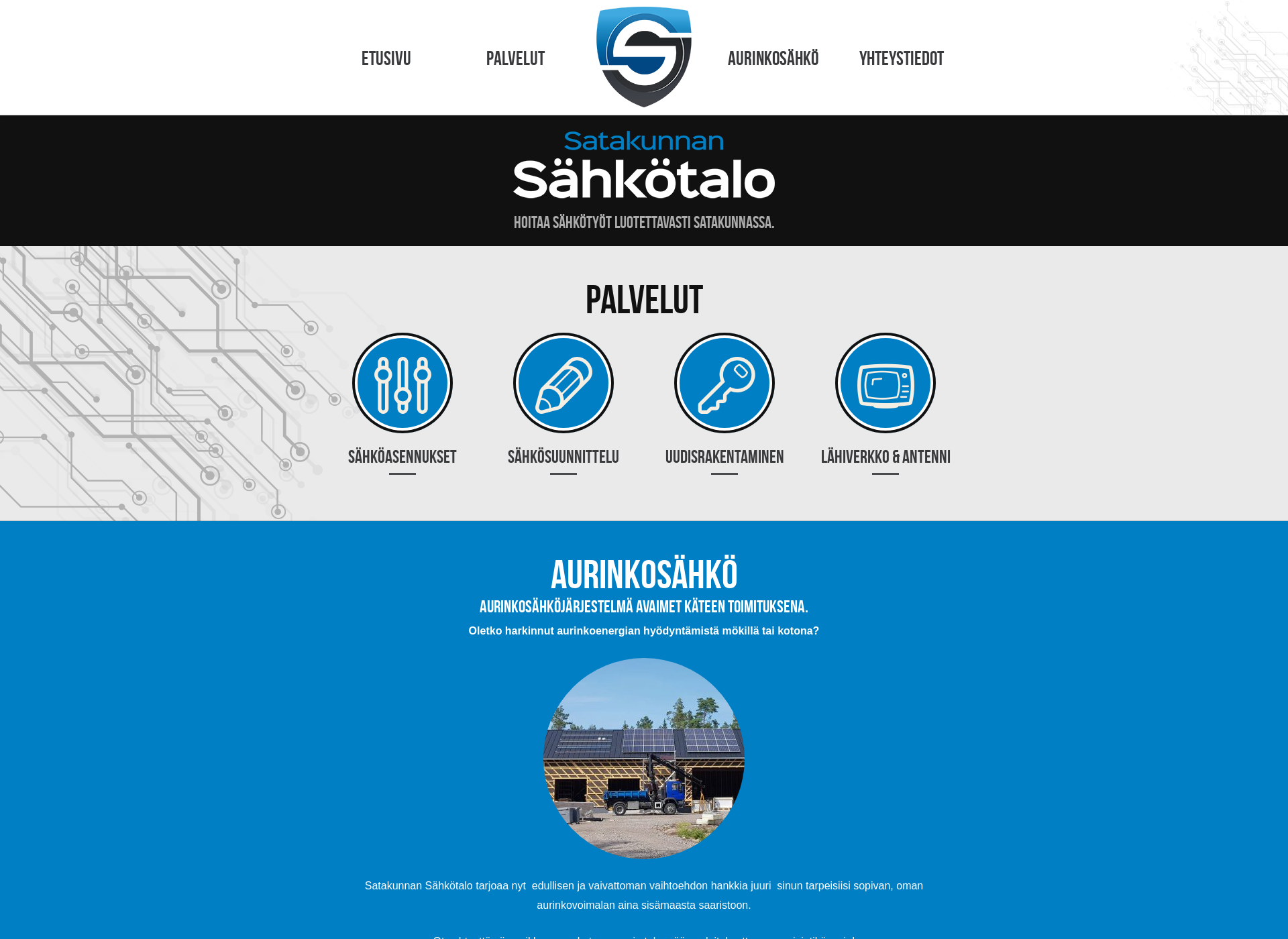 Screenshot for satakunnansahkotalo.fi