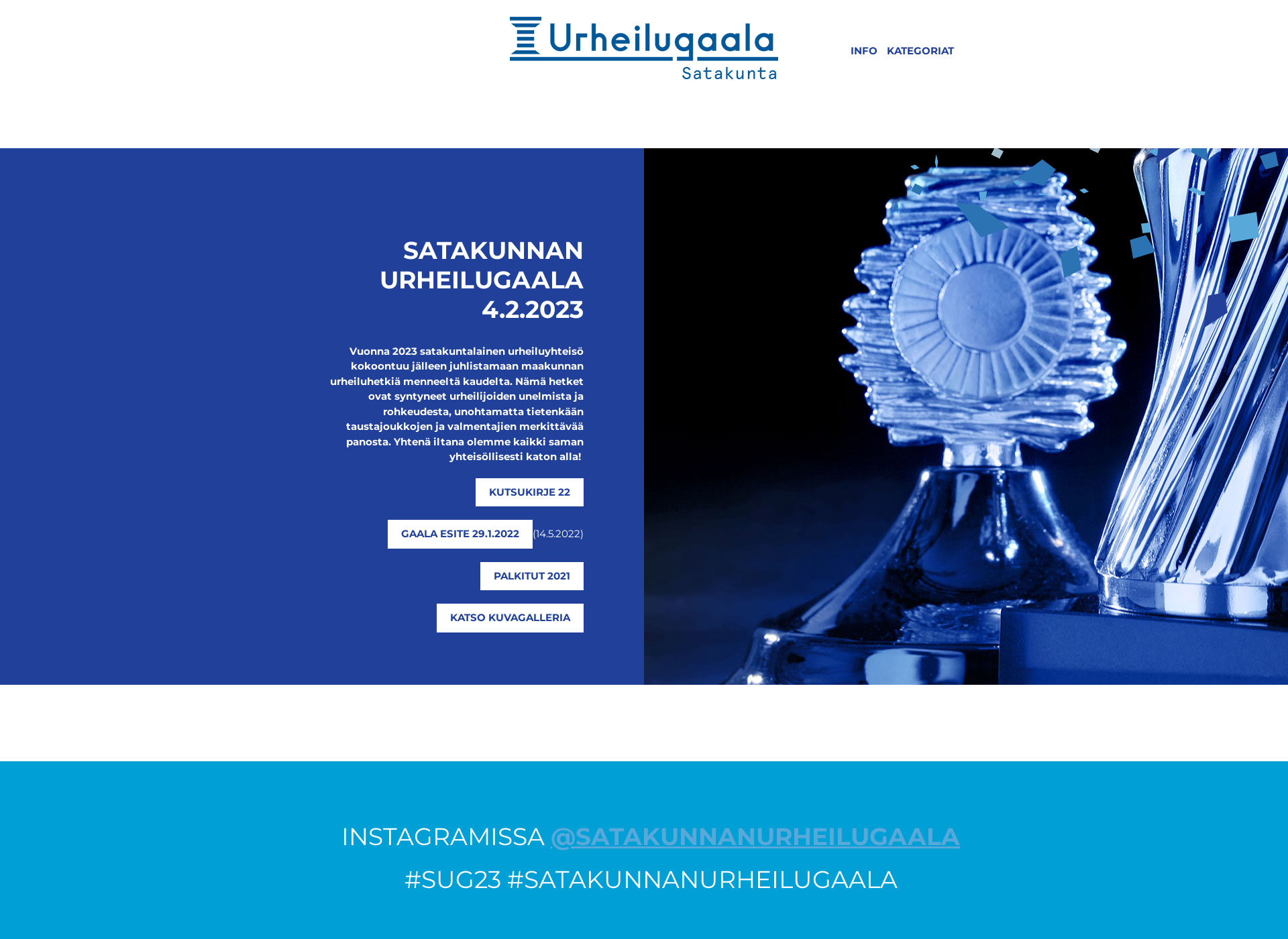 Screenshot for satakunnanurheilugaala.fi