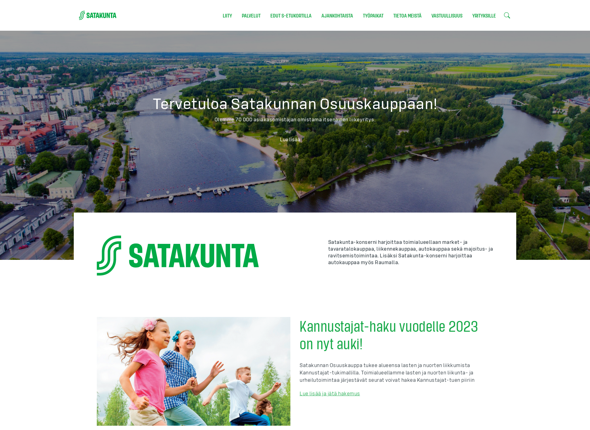 Skärmdump för satakuntasanaa.fi