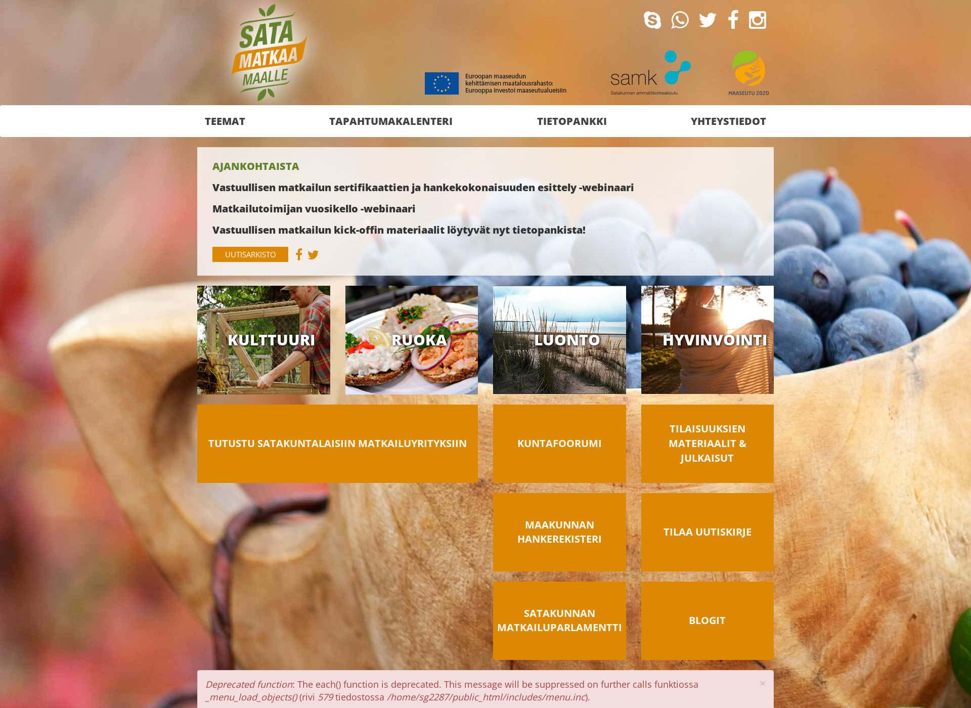 Screenshot for satamatkaamaalle.fi