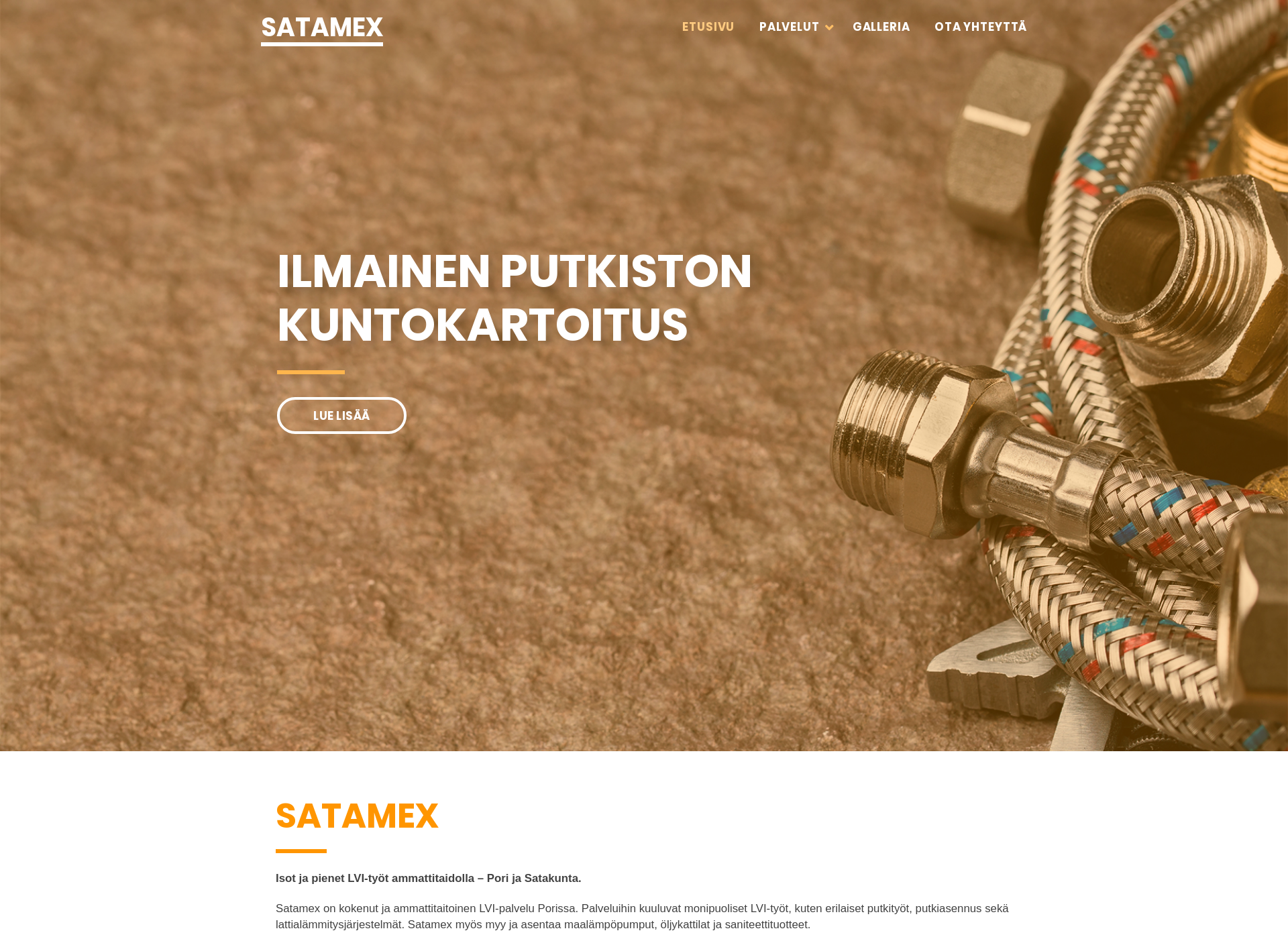 Skärmdump för satamex.fi