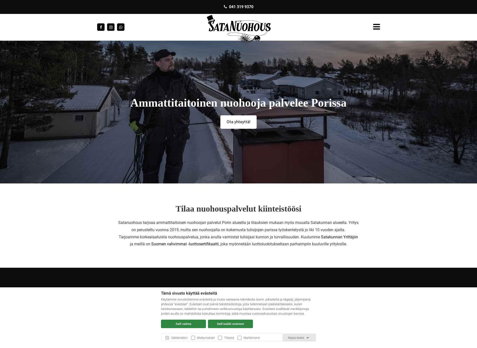 Skärmdump för satanuohous.fi