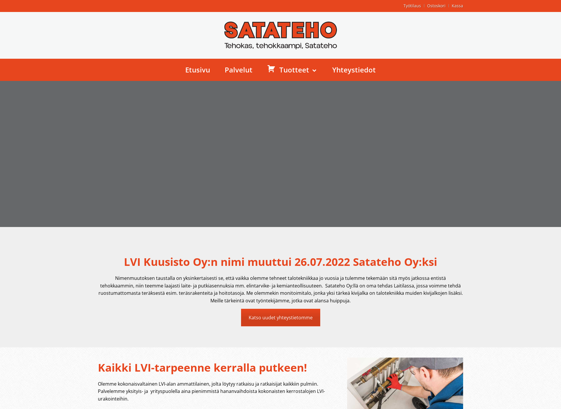 Skärmdump för satateho.fi