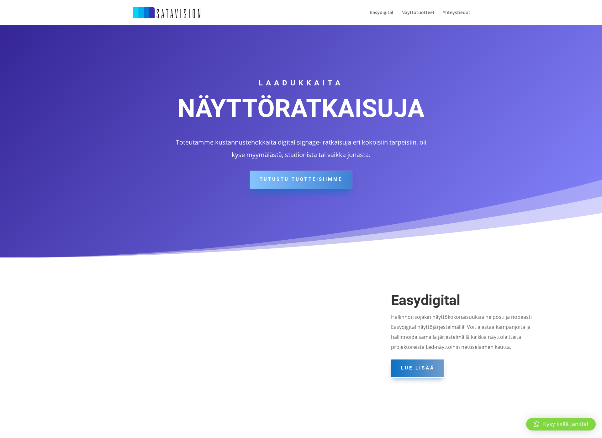 Skärmdump för satavision.fi
