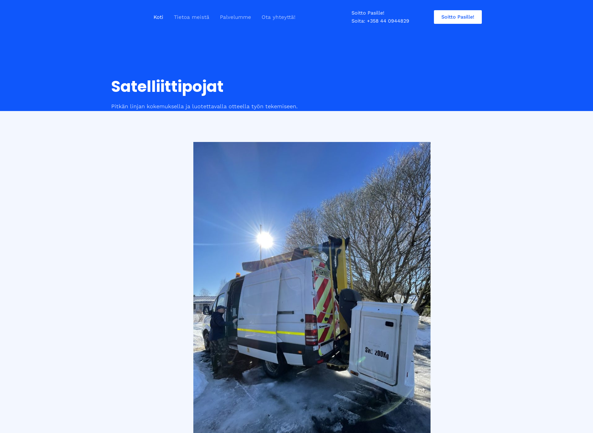 Skärmdump för satelliittipojat.fi
