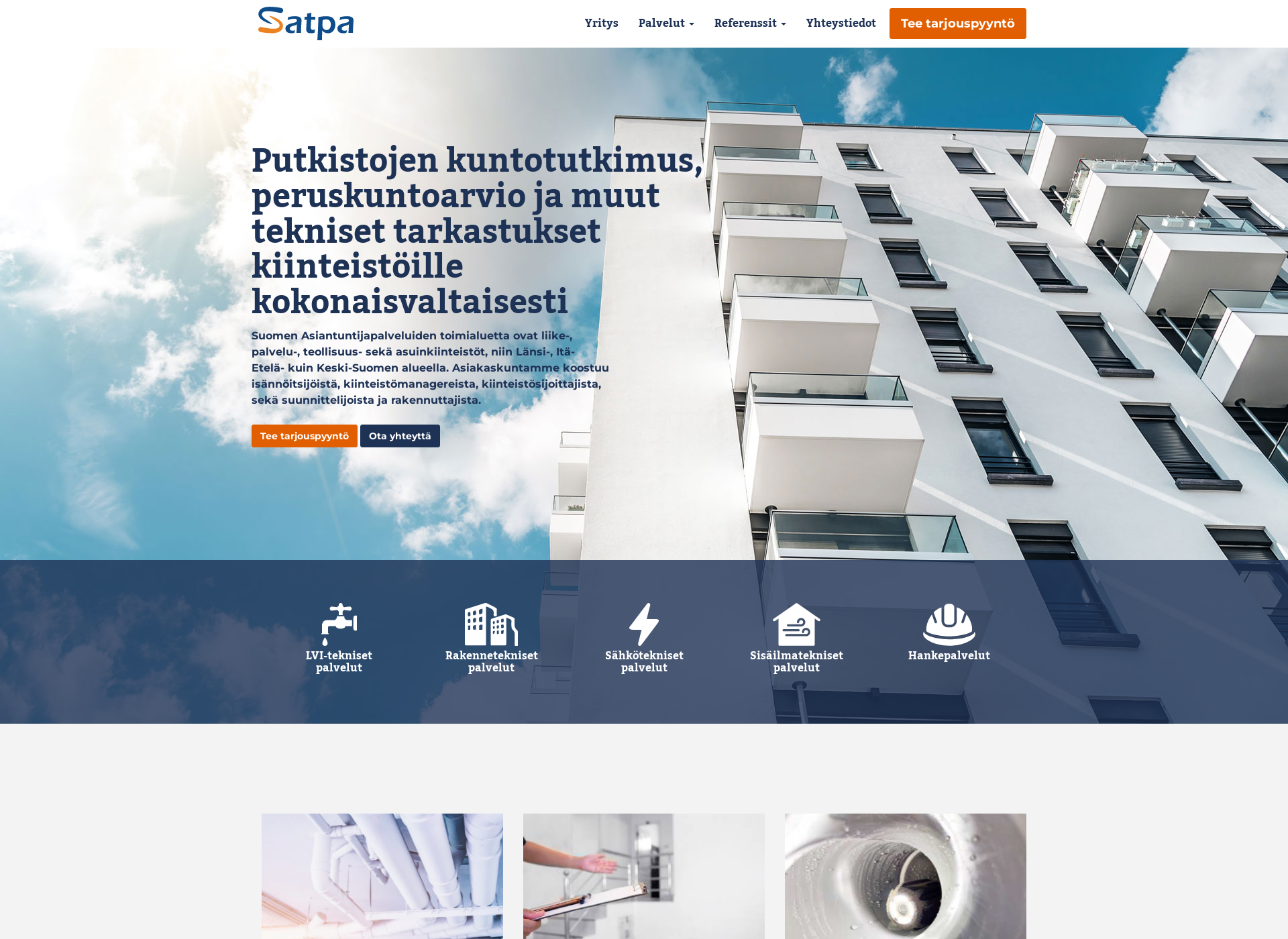 Skärmdump för satpa.fi