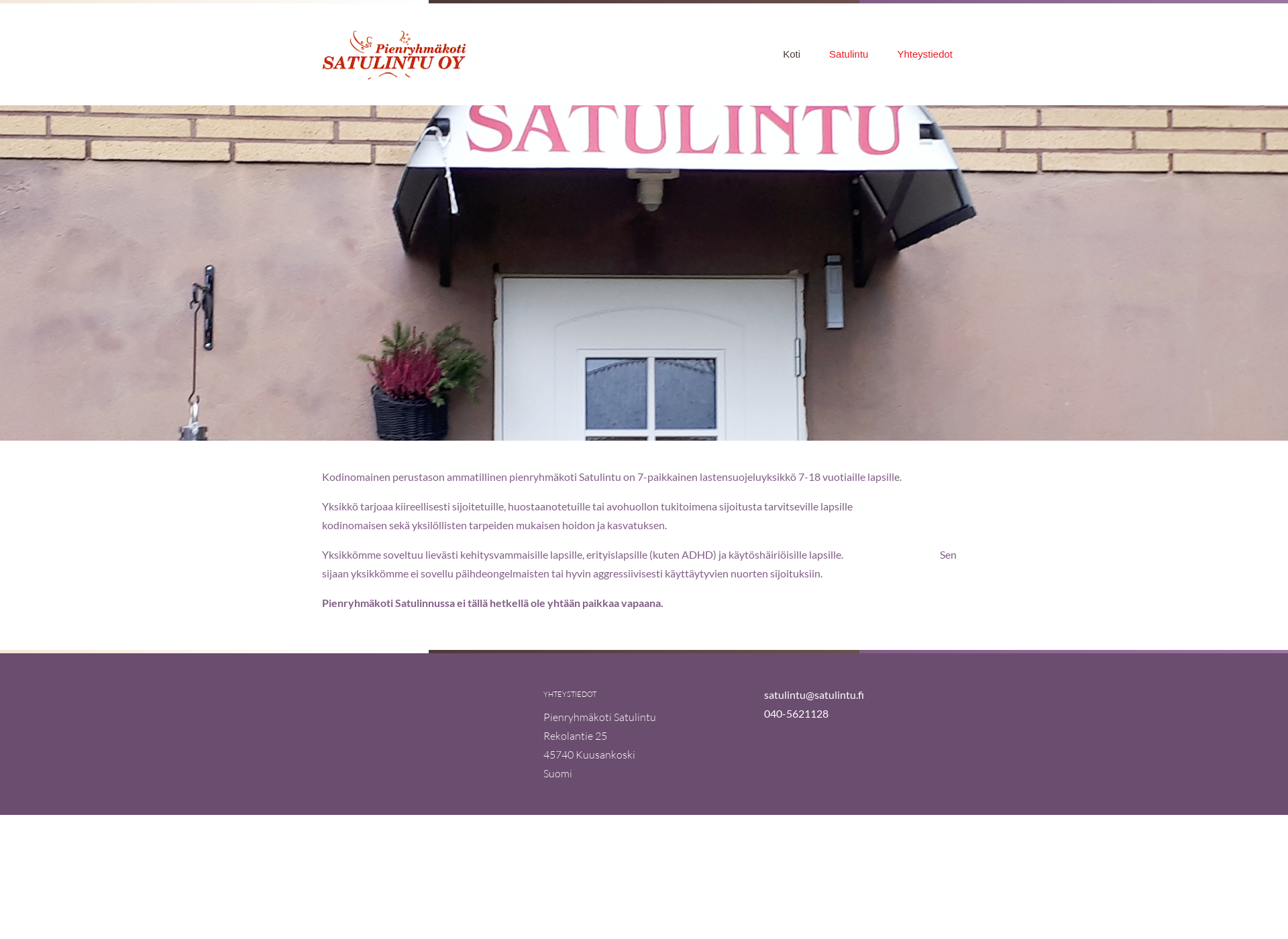 Screenshot for satulintu.fi