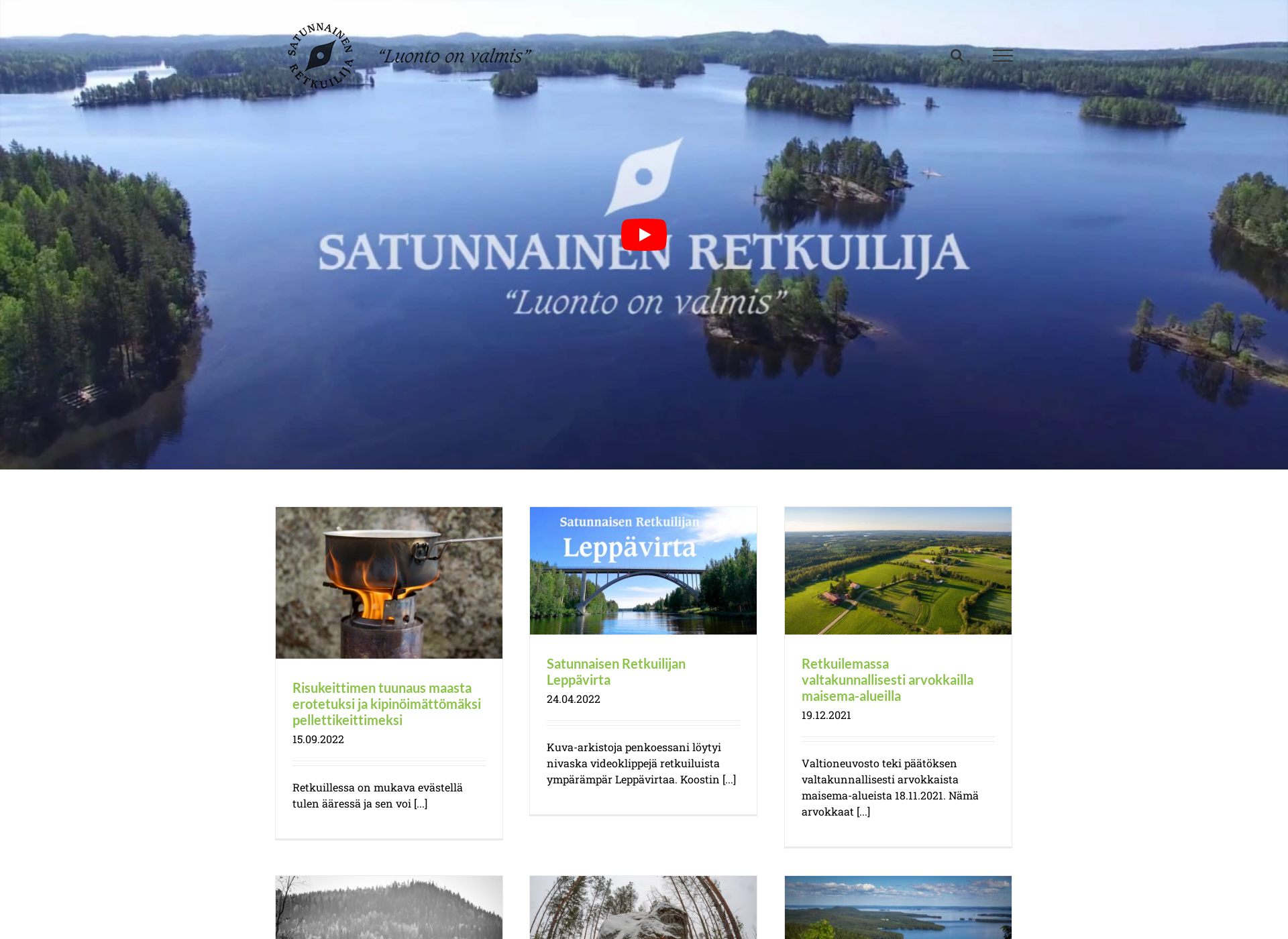 Screenshot for satunnainenretkuilija.fi