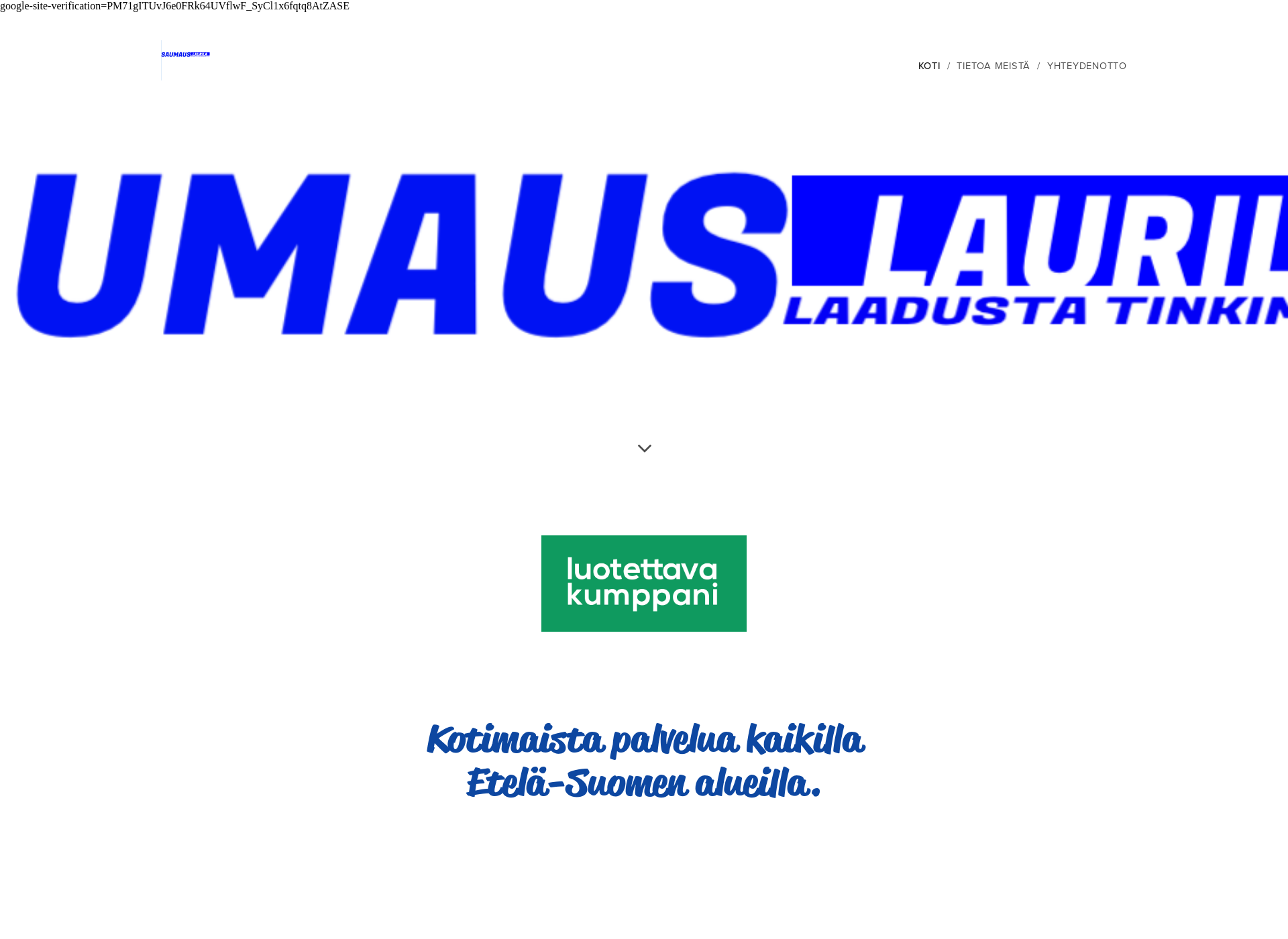 Skärmdump för saumauslaurila.fi