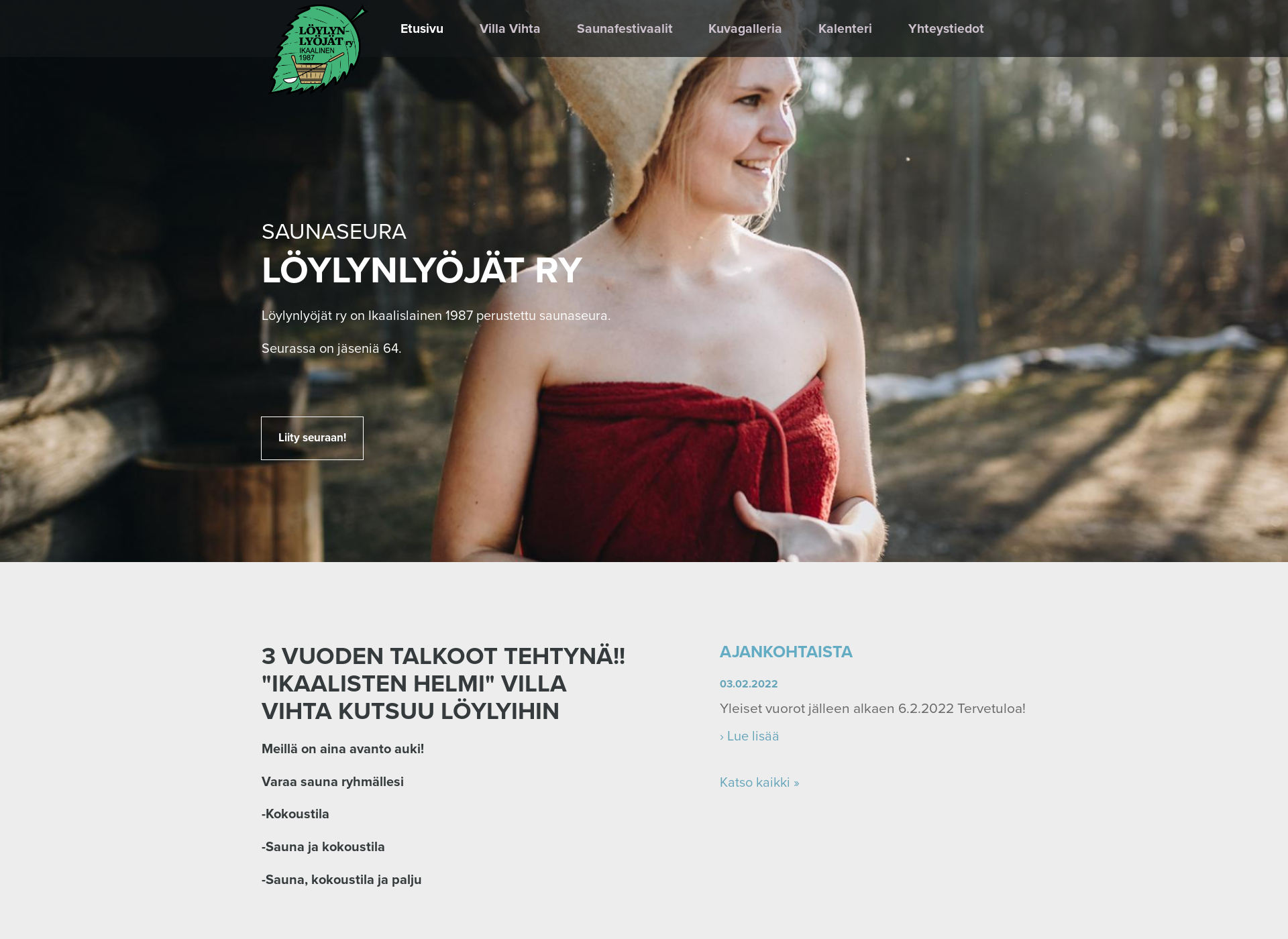 Screenshot for saunafestivaalit.fi