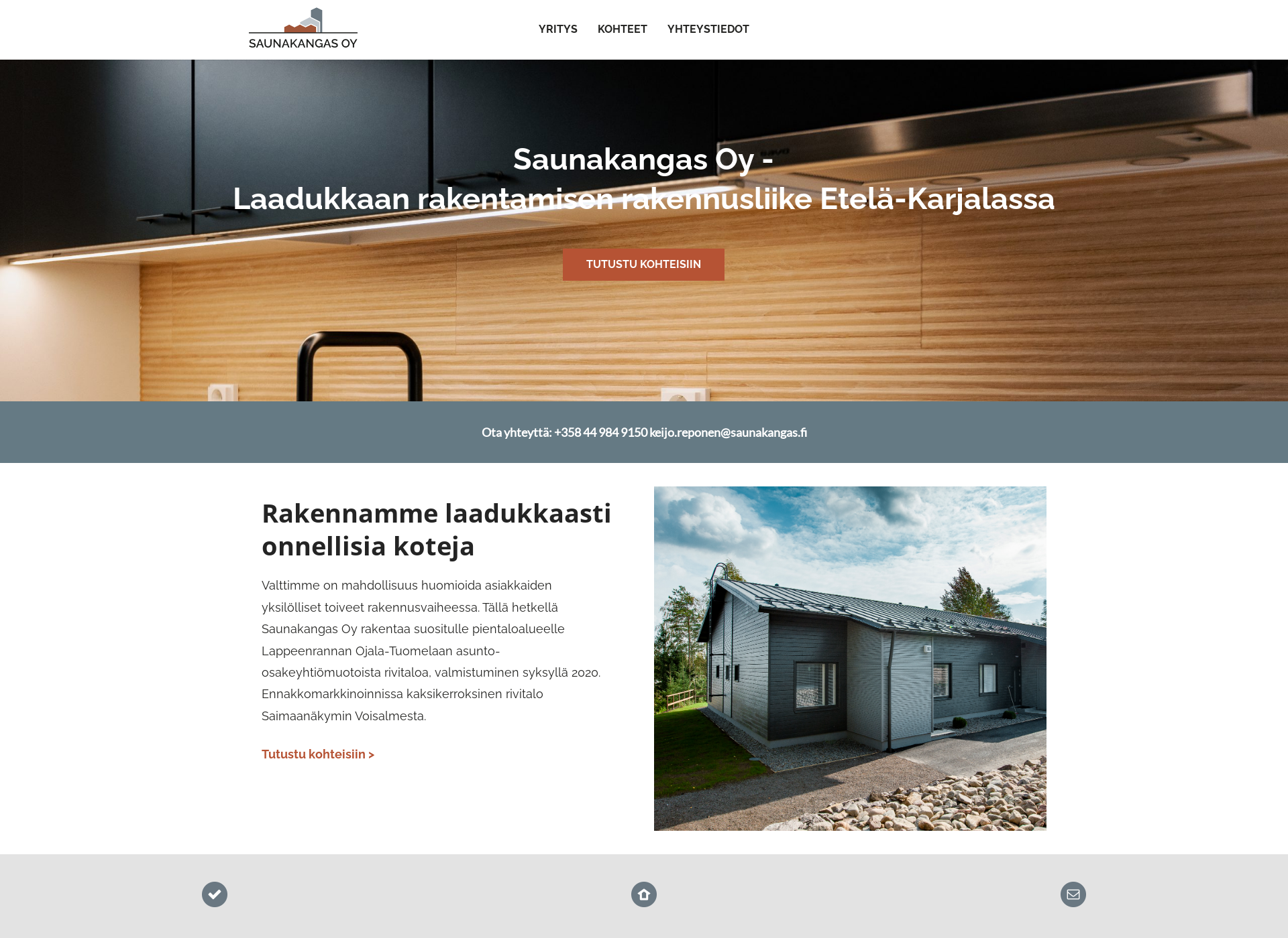 Skärmdump för saunakangas.fi