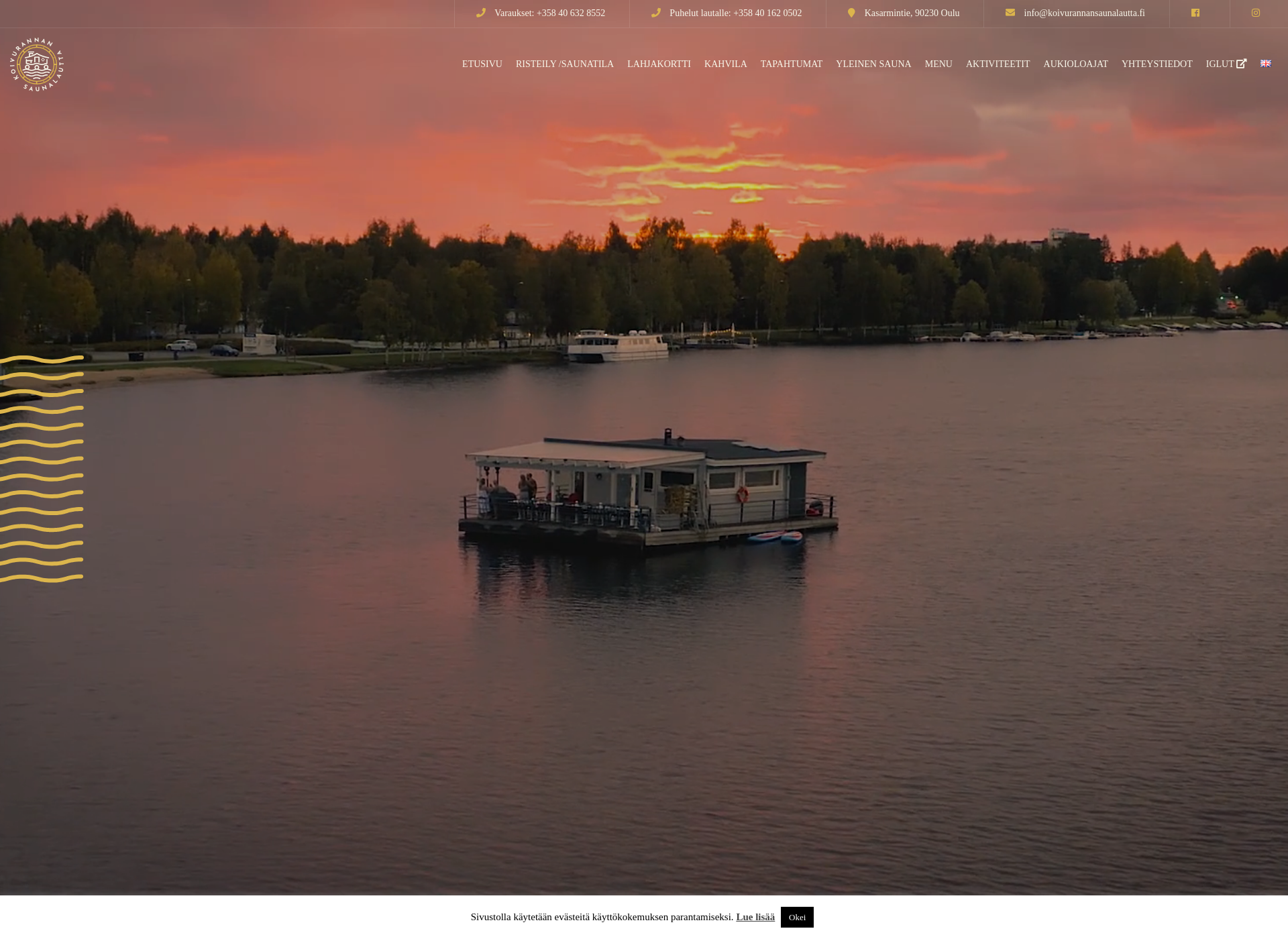 Näyttökuva saunalauttasmboat.fi