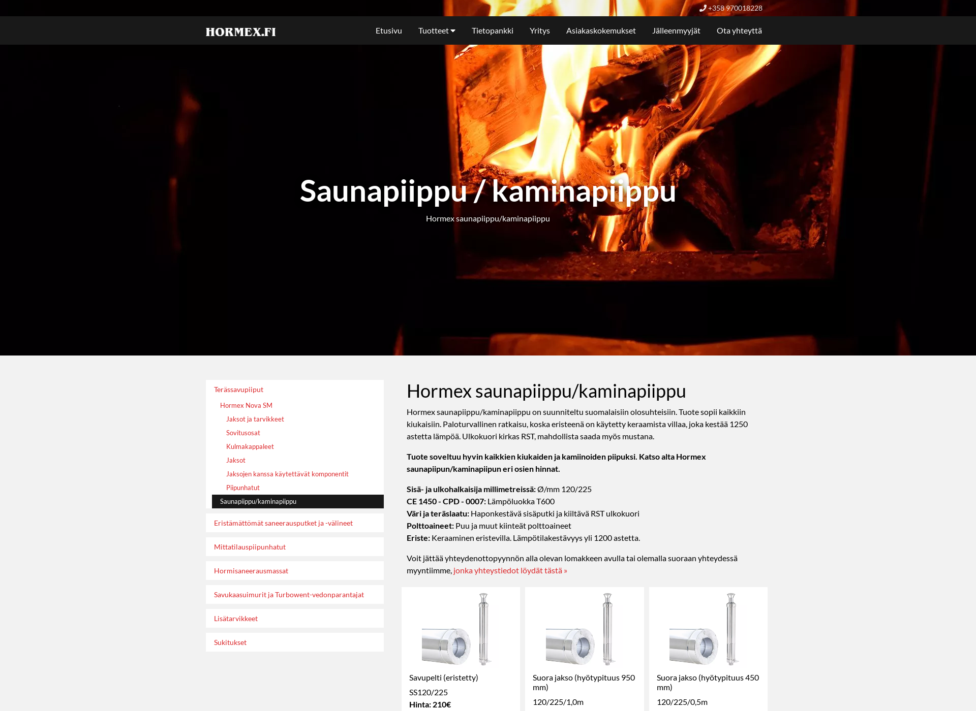 Screenshot for saunapiippupaketti.fi
