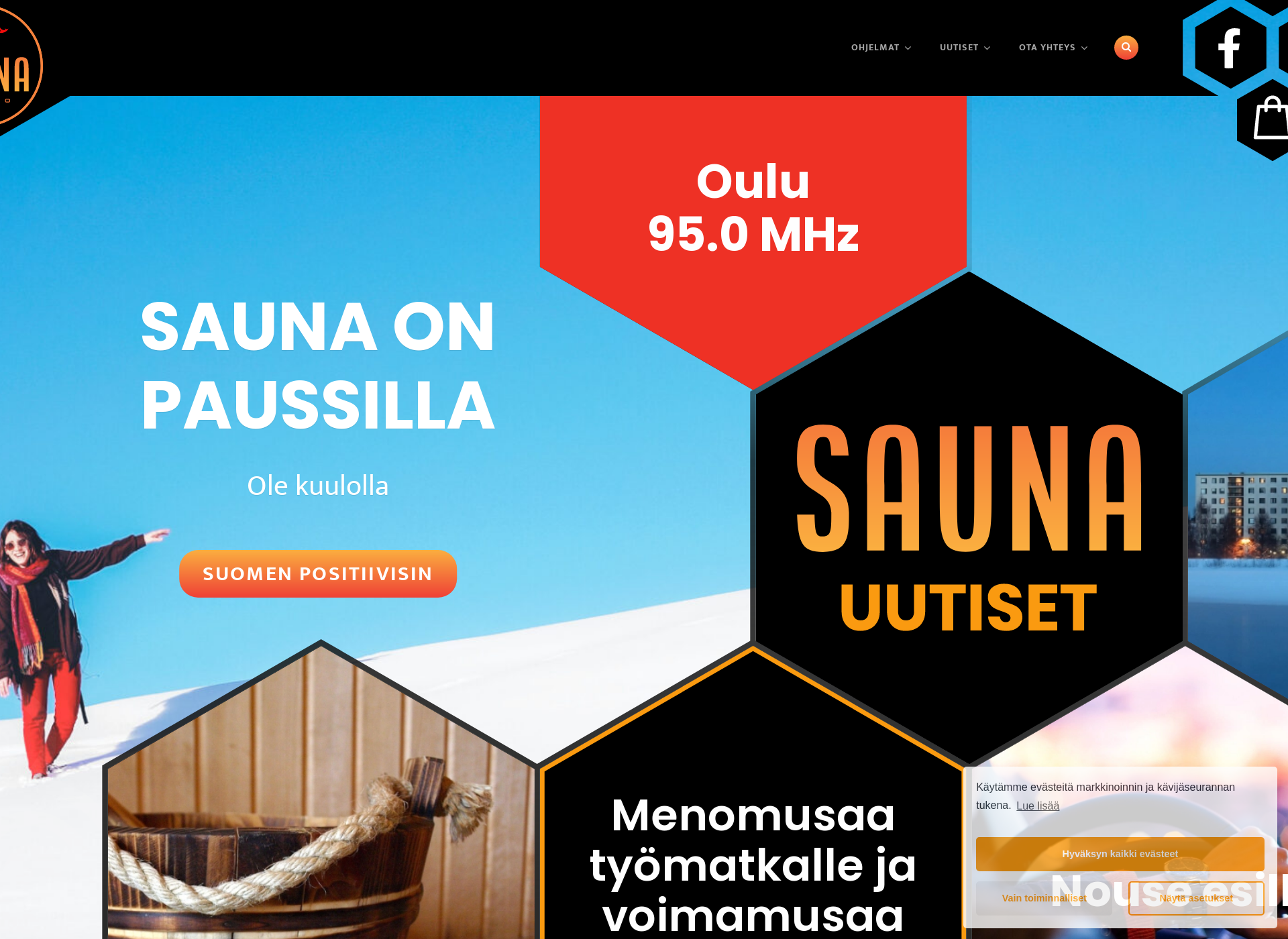 Skärmdump för saunaradio.fi