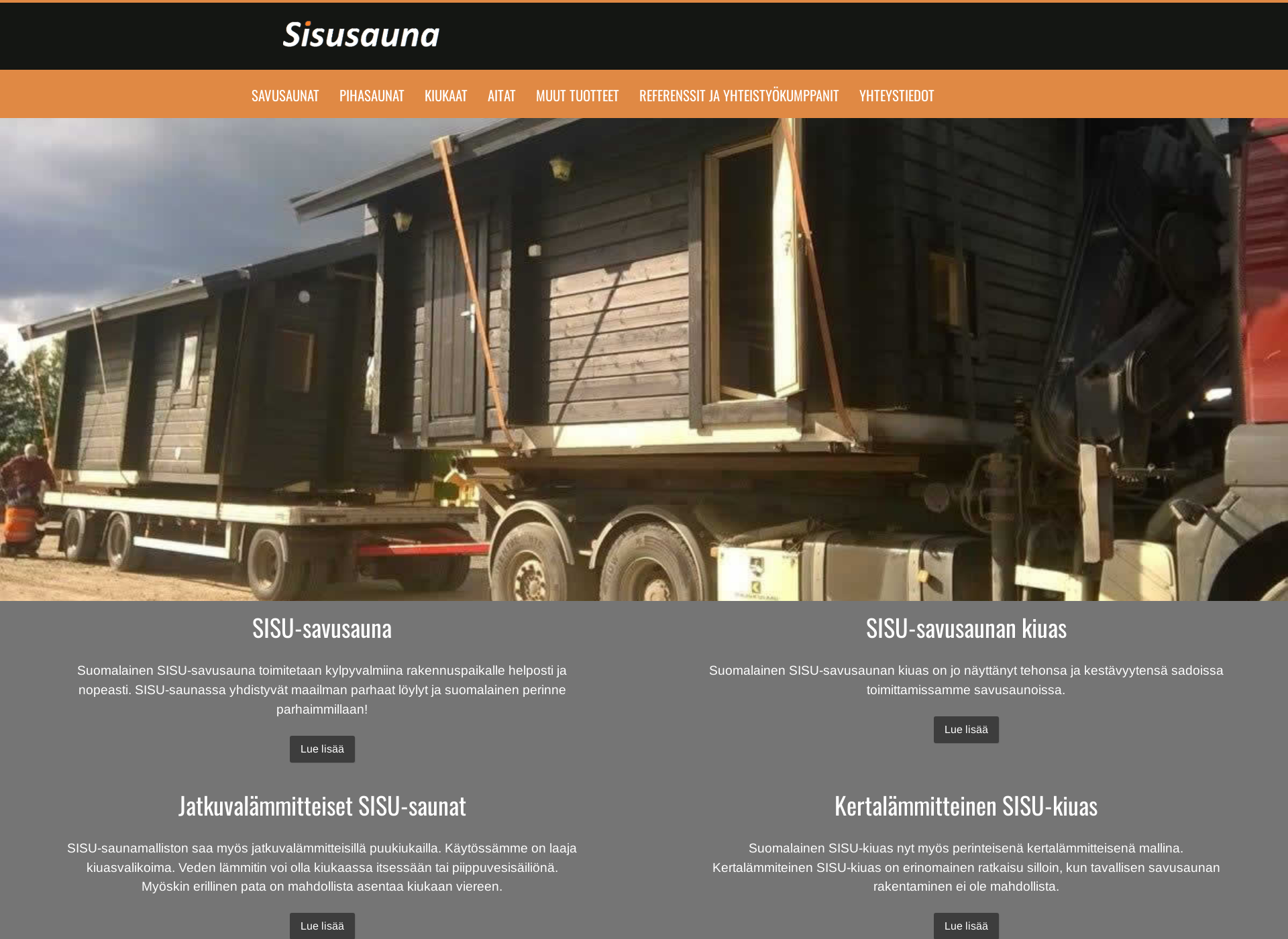 Skärmdump för saunashop.fi