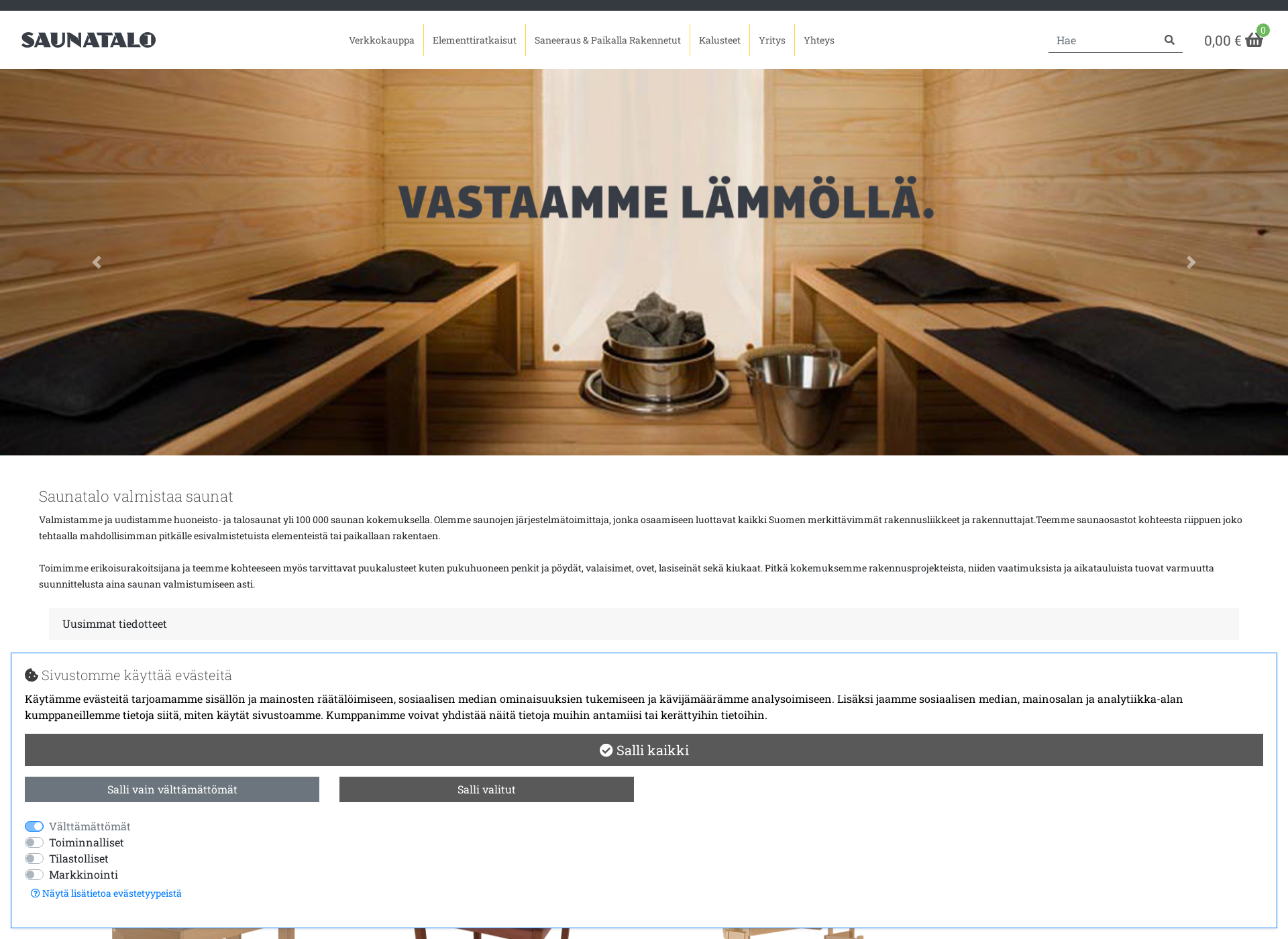 Screenshot for saunatalo.fi