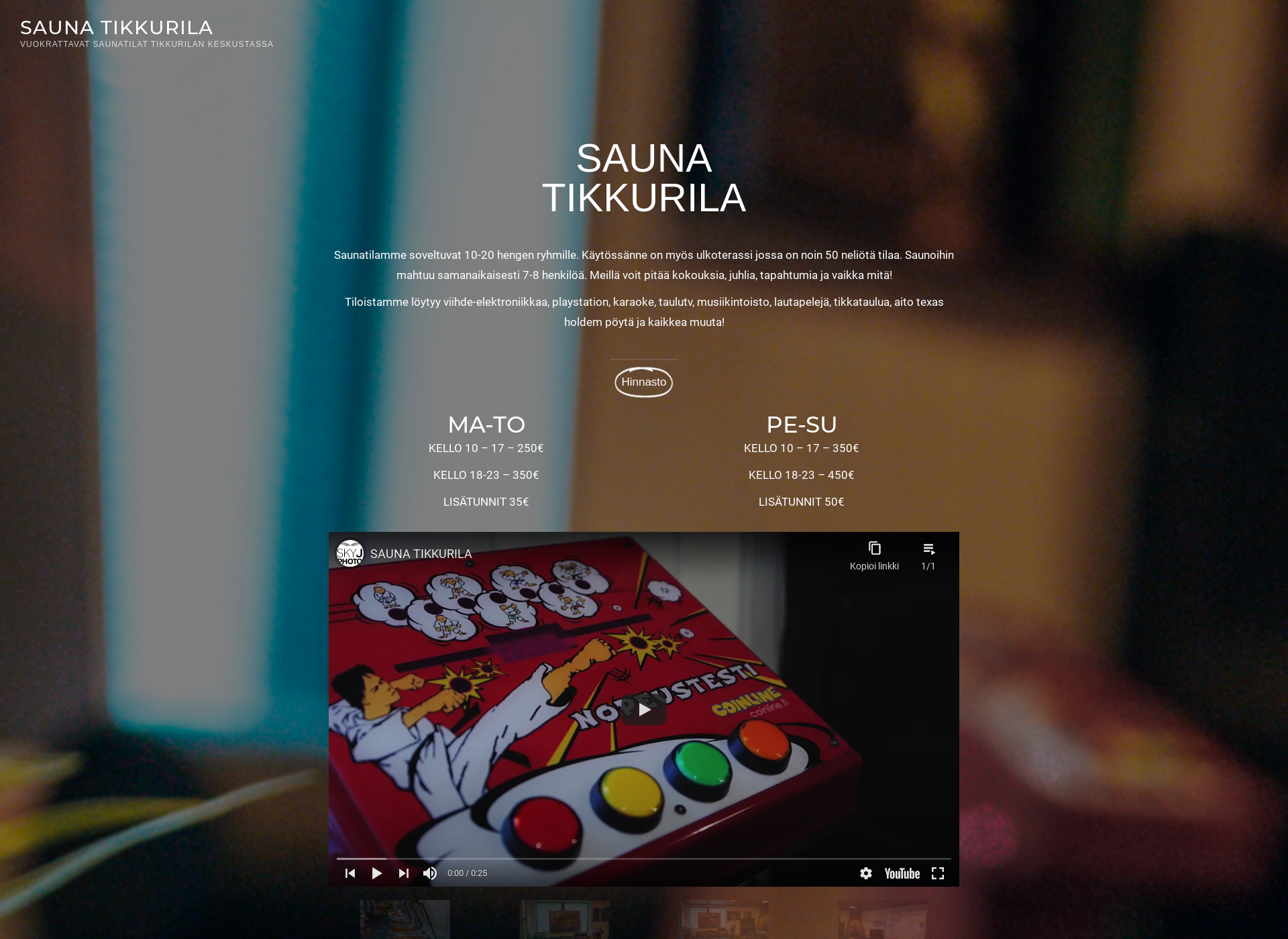 Screenshot for saunatikkurila.fi