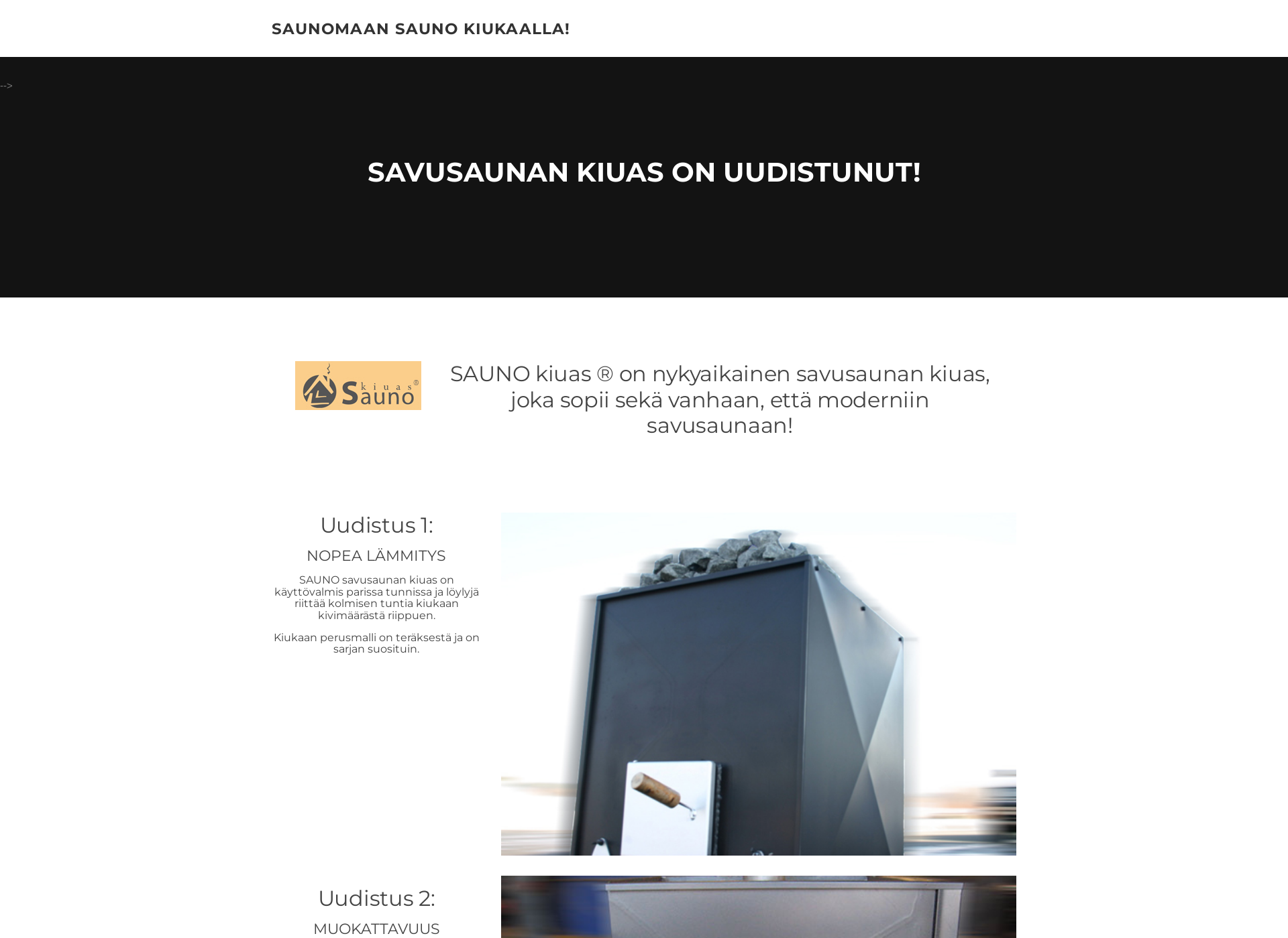 Skärmdump för sauno.fi