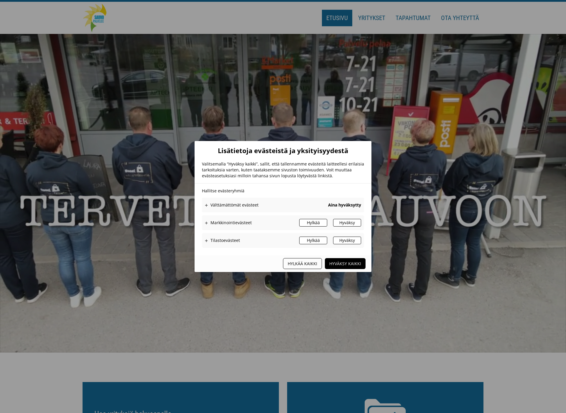 Screenshot for sauvopalvelee.fi