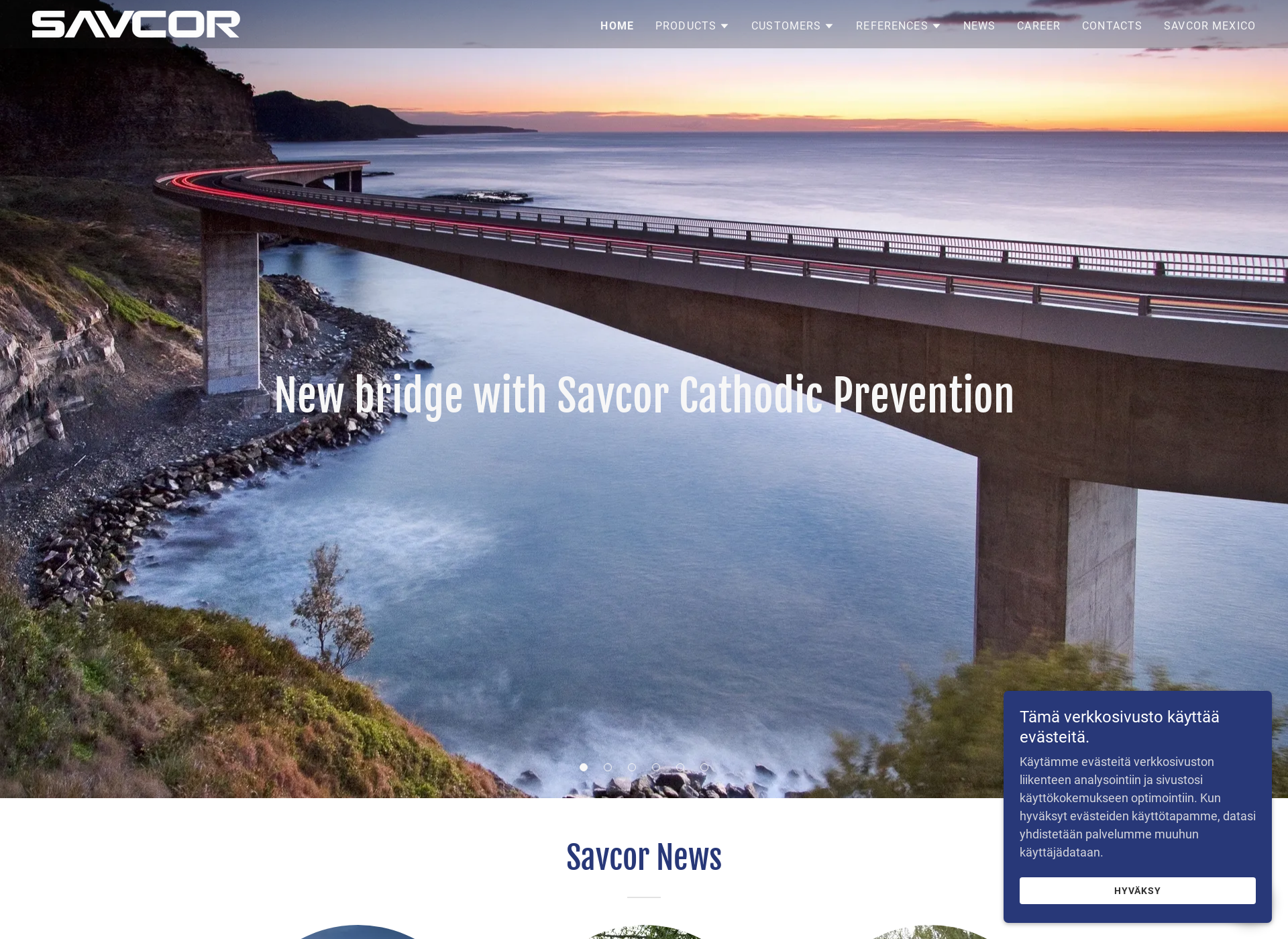 Screenshot for savcor.com