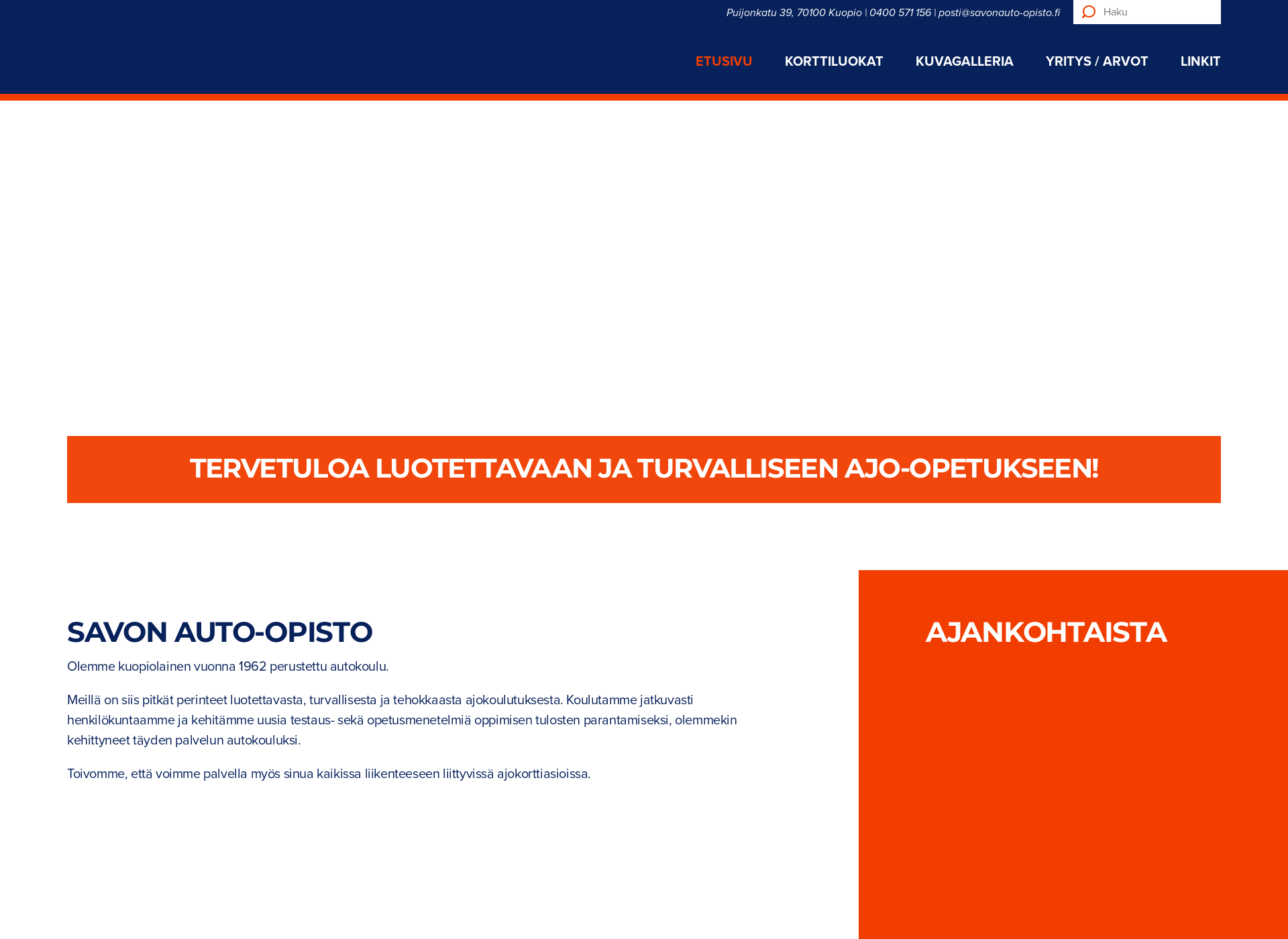 Screenshot for savonauto-opisto.fi