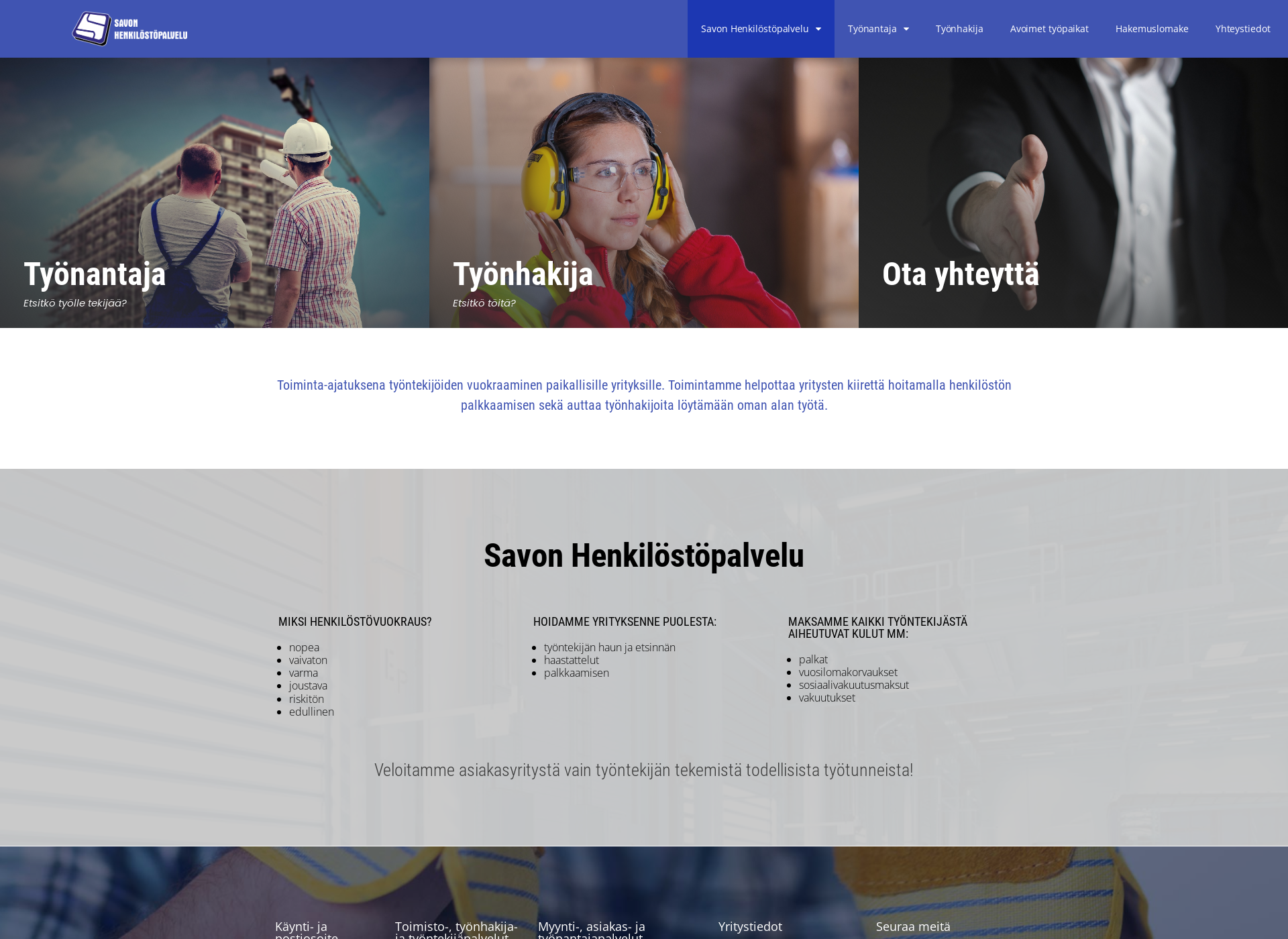 Screenshot for savonhenkilostopalvelu.fi
