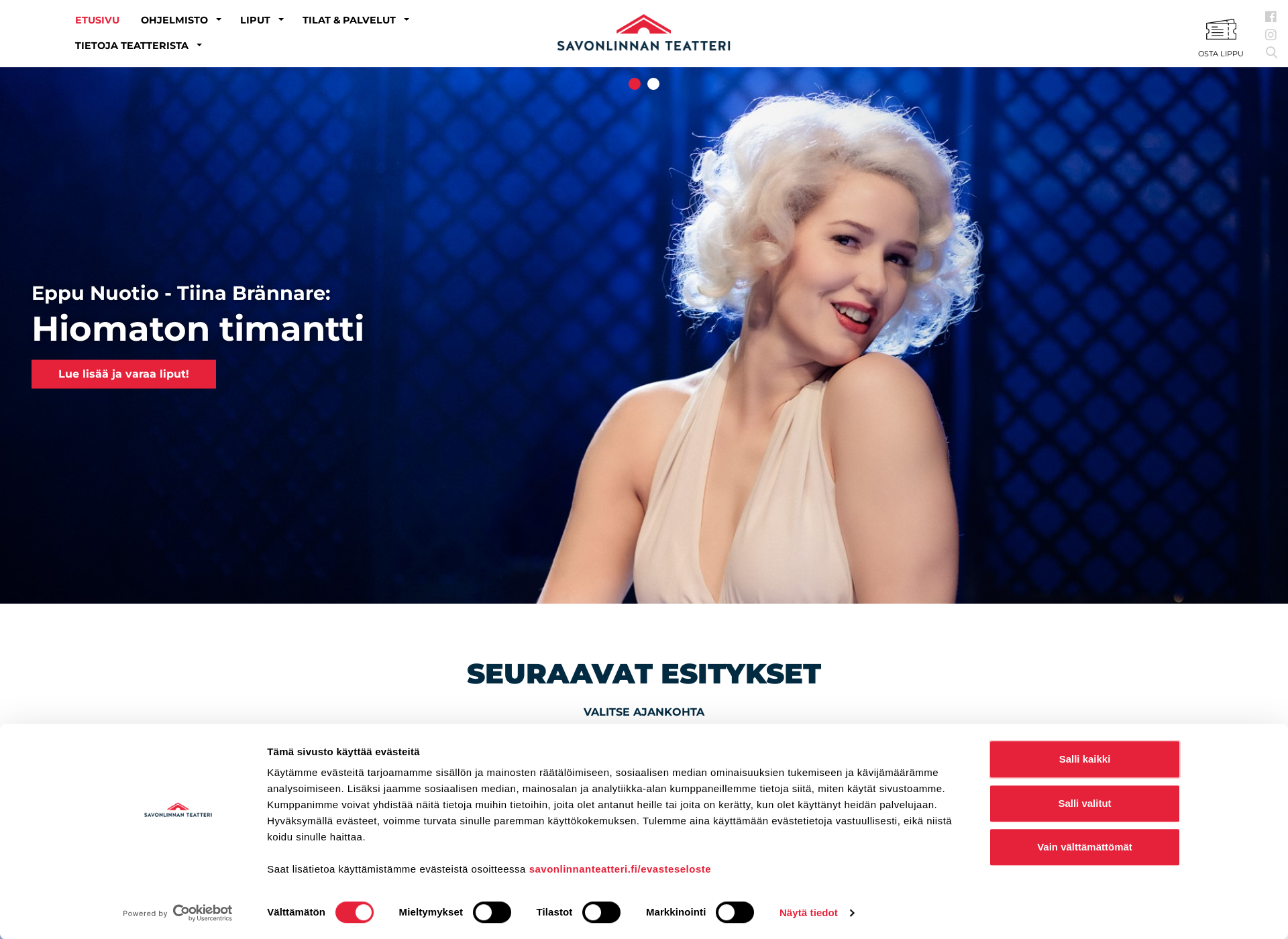 Screenshot for savonlinnanteatteri.fi